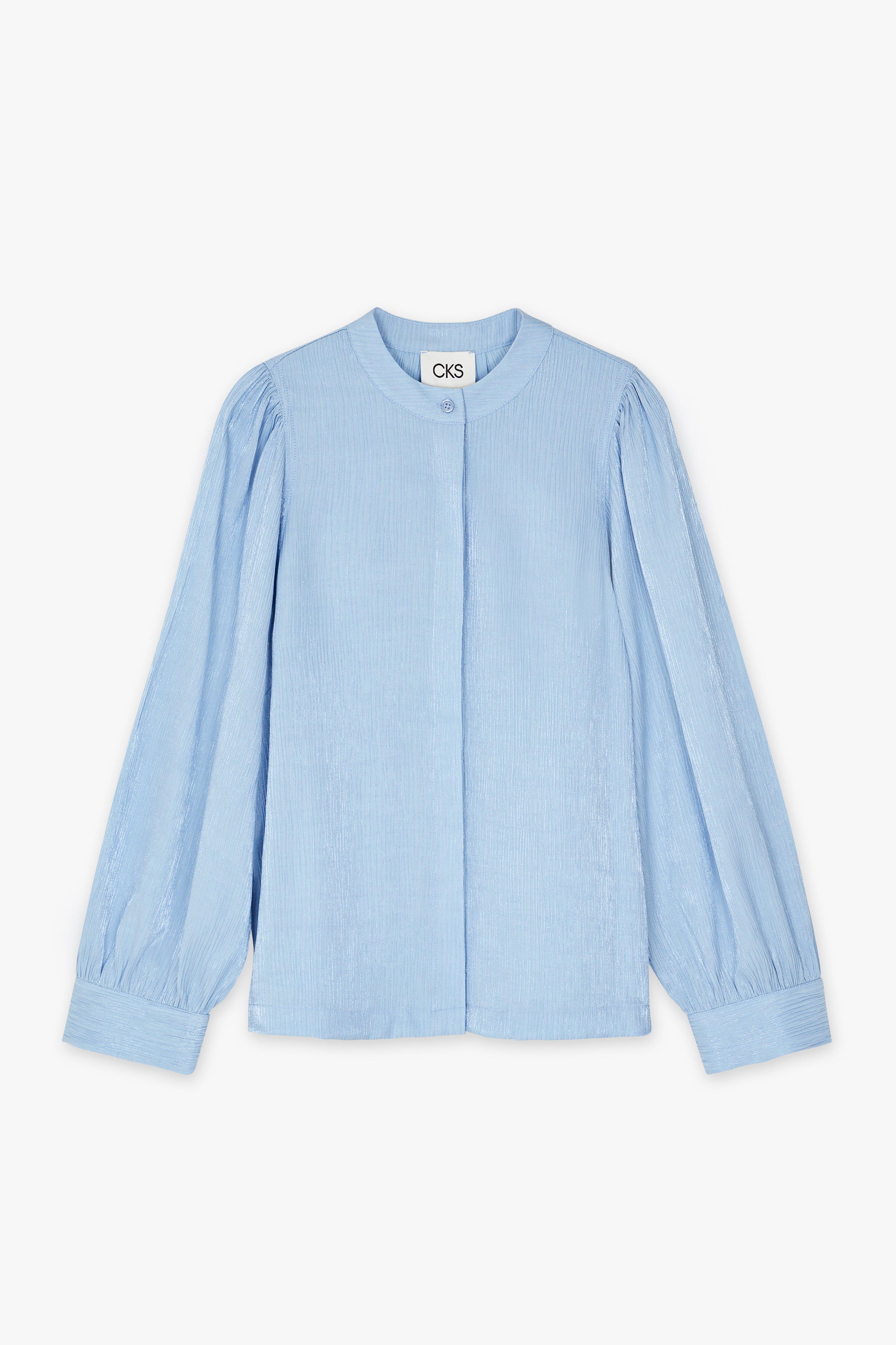 CKS Dames - ROSALINE - blouse korte mouwen - lichtblauw