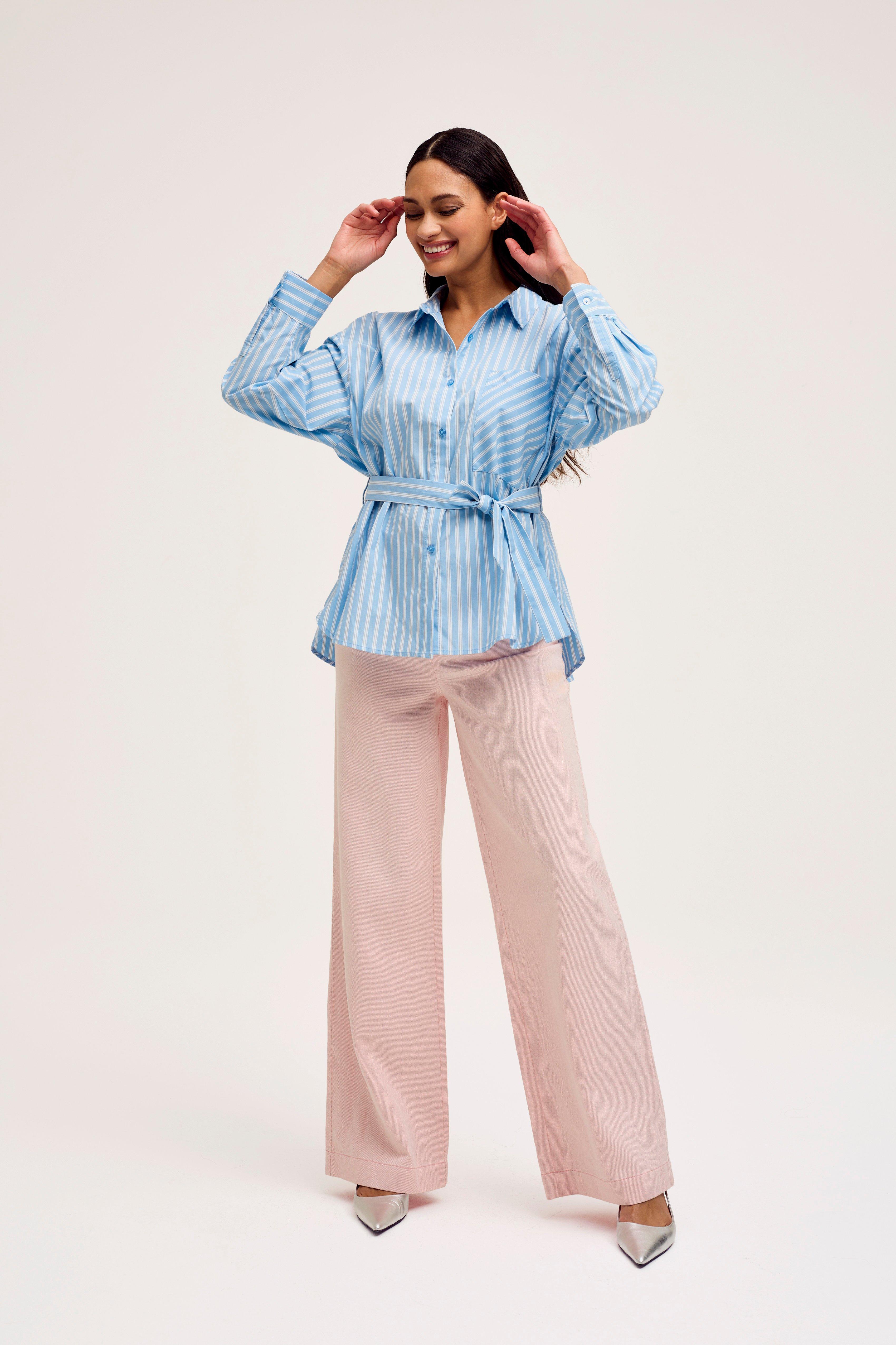 CKS Dames - STAND - blouse short sleeves - light blue