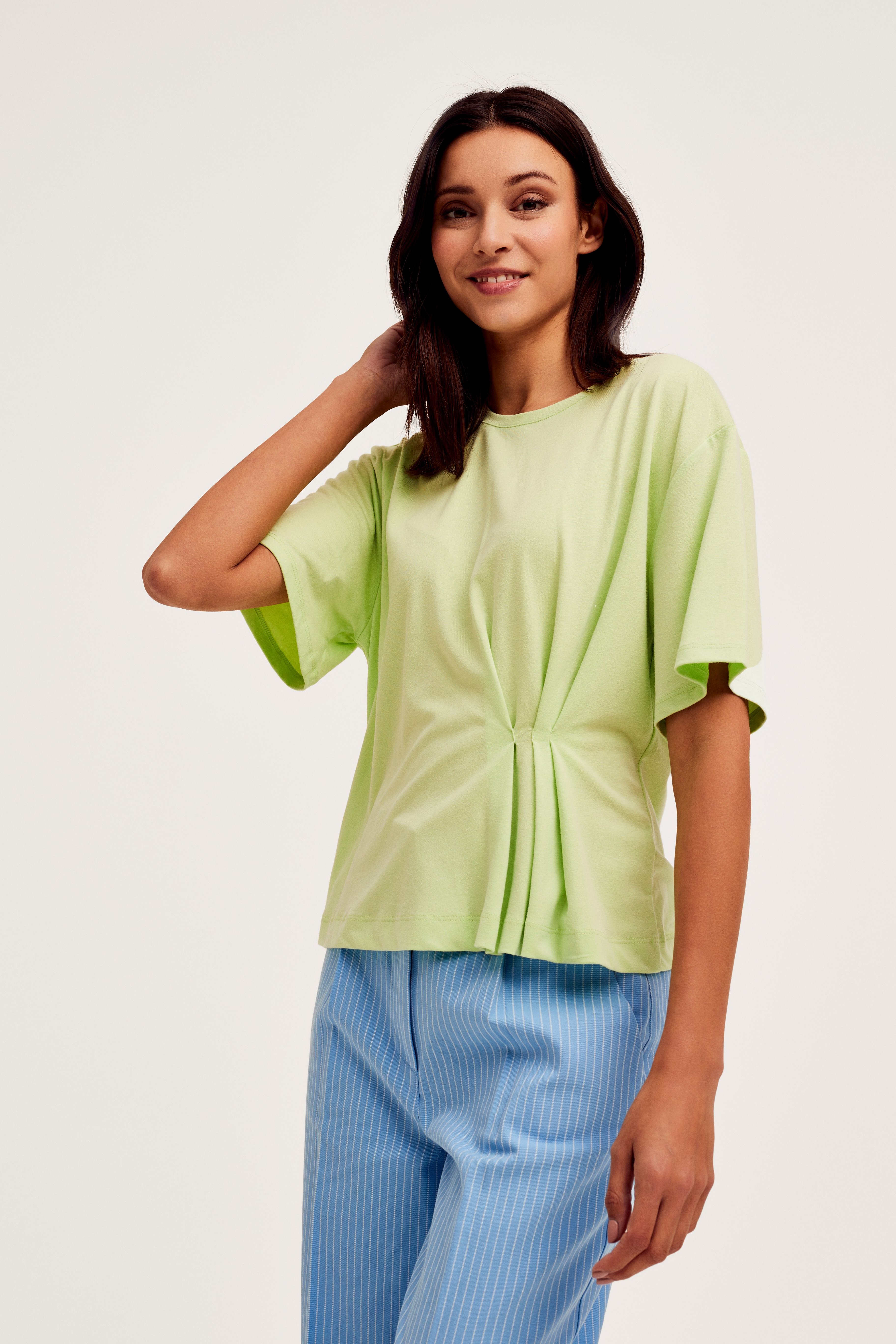 CKS Dames - TWIST - t-shirt short sleeves - light green