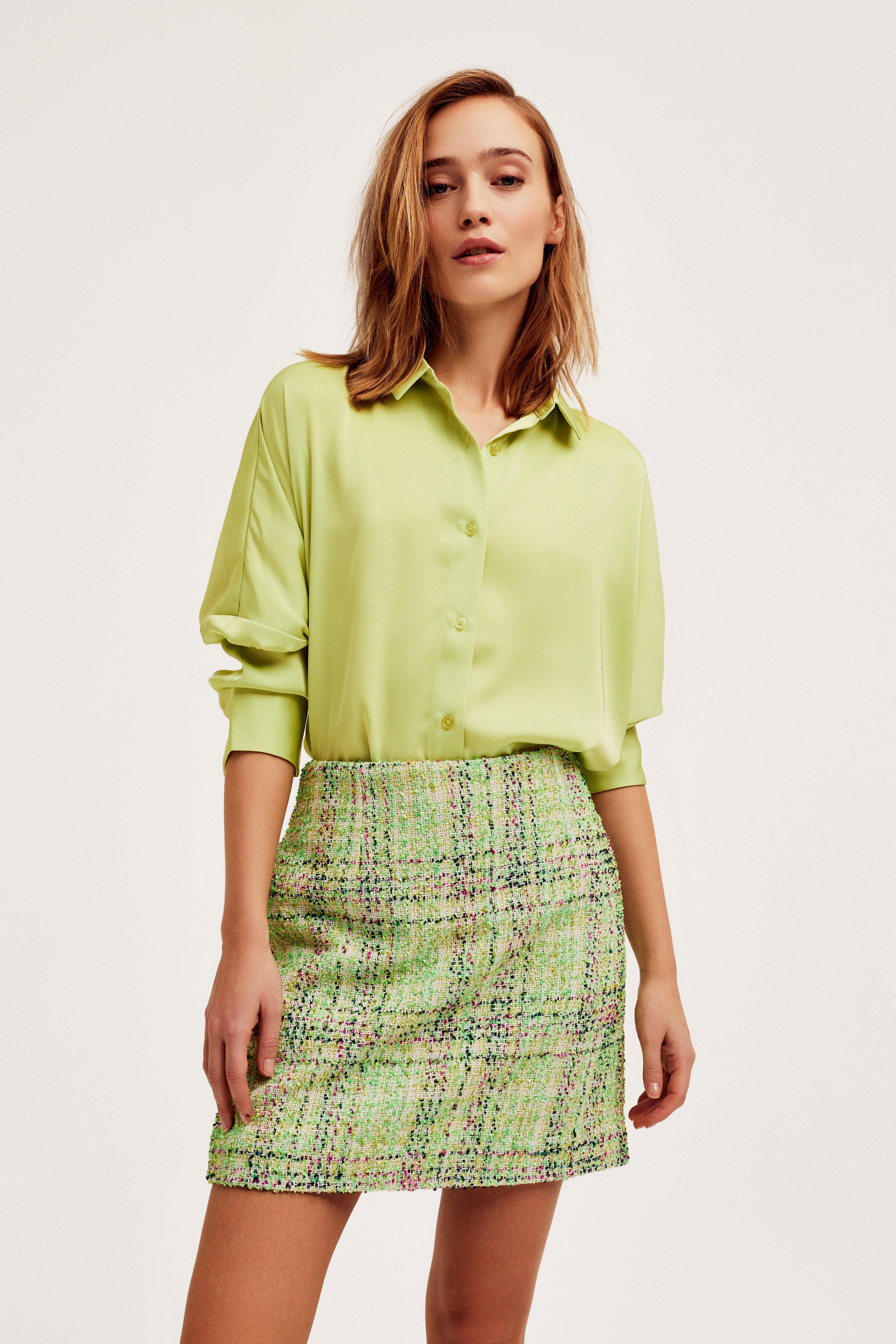 CKS Dames - WAZNA - blouse korte mouwen - lichtgroen