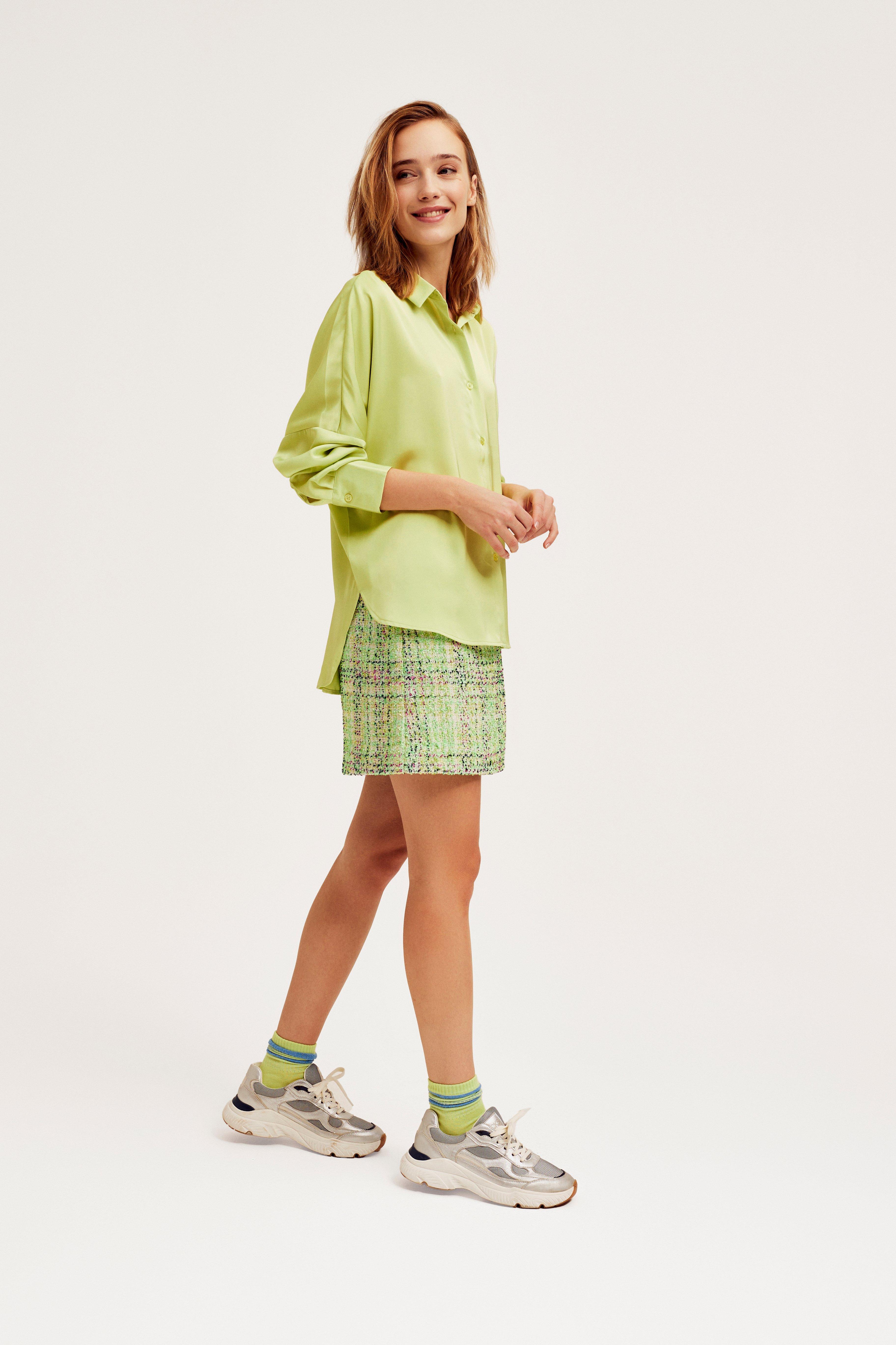 CKS Dames - WAZNA - blouse korte mouwen - lichtgroen