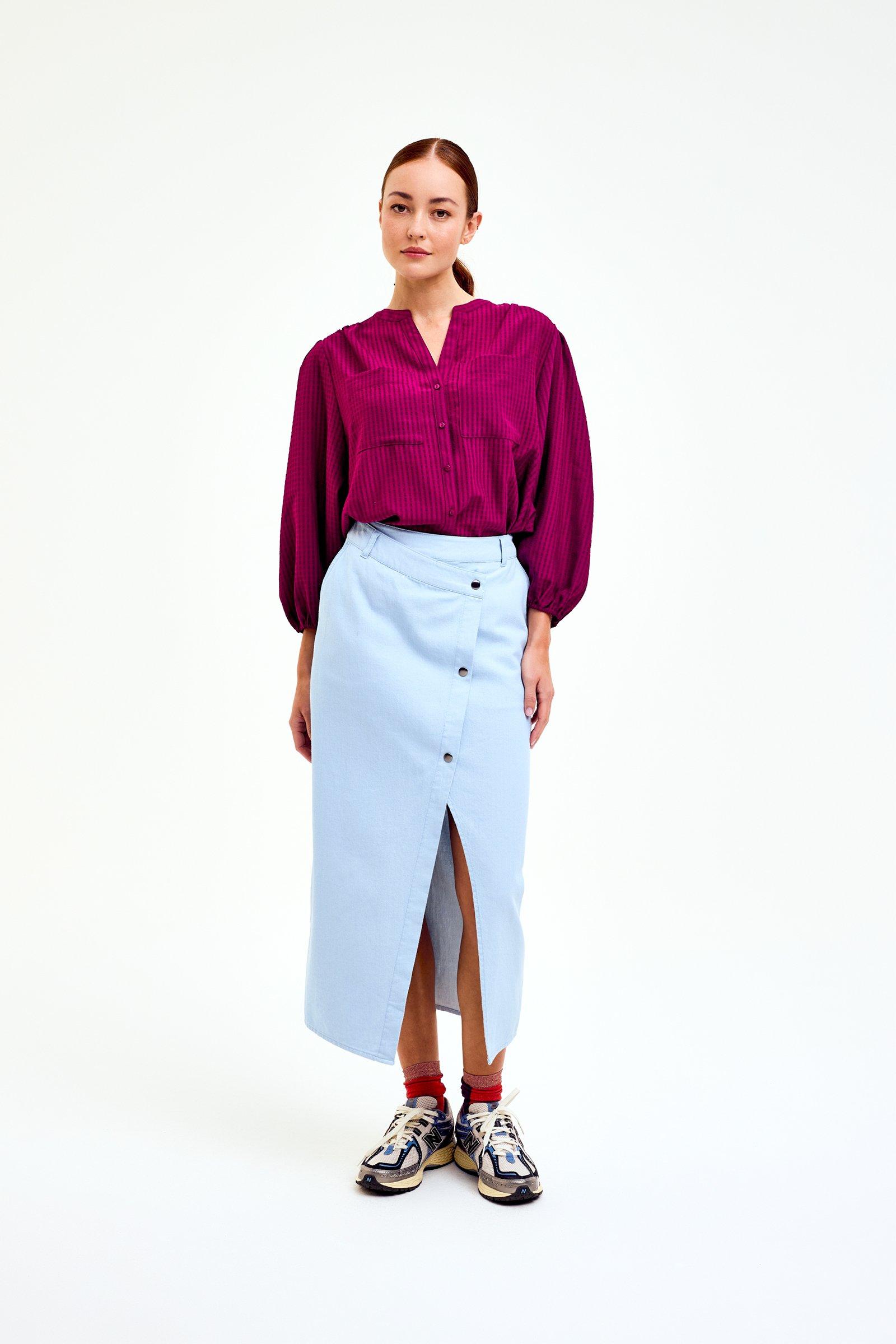 CKS Dames - SKILLS - midi skirt - light blue