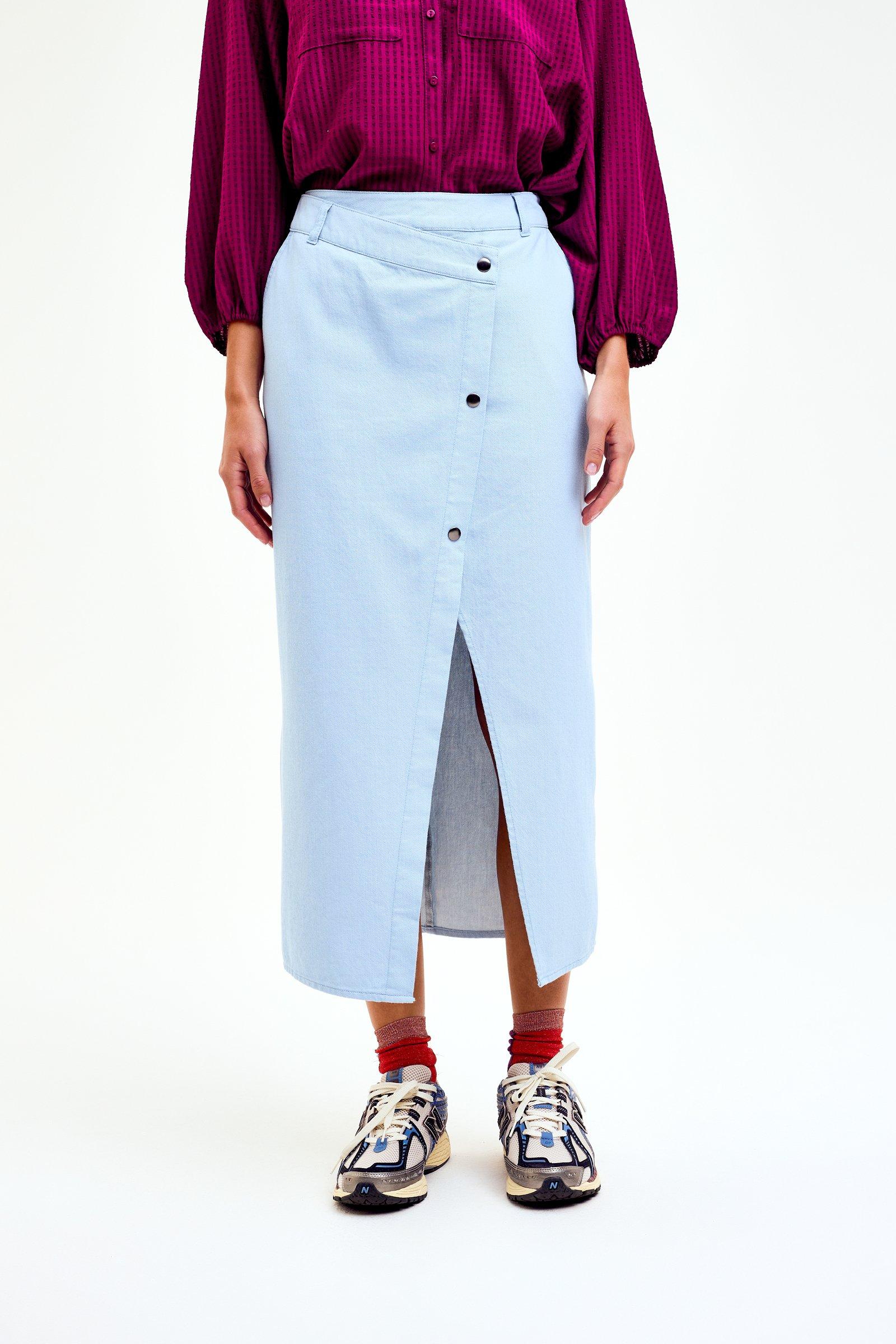 CKS Dames - SKILLS - midi skirt - light blue