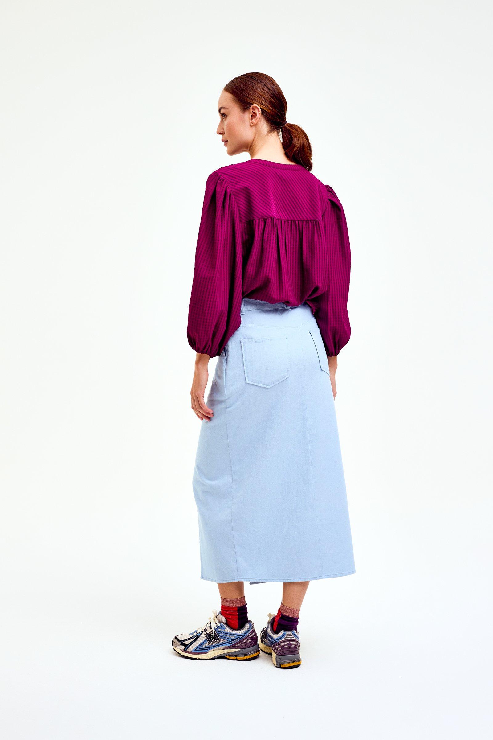 CKS Dames - SKILLS - midi skirt - light blue