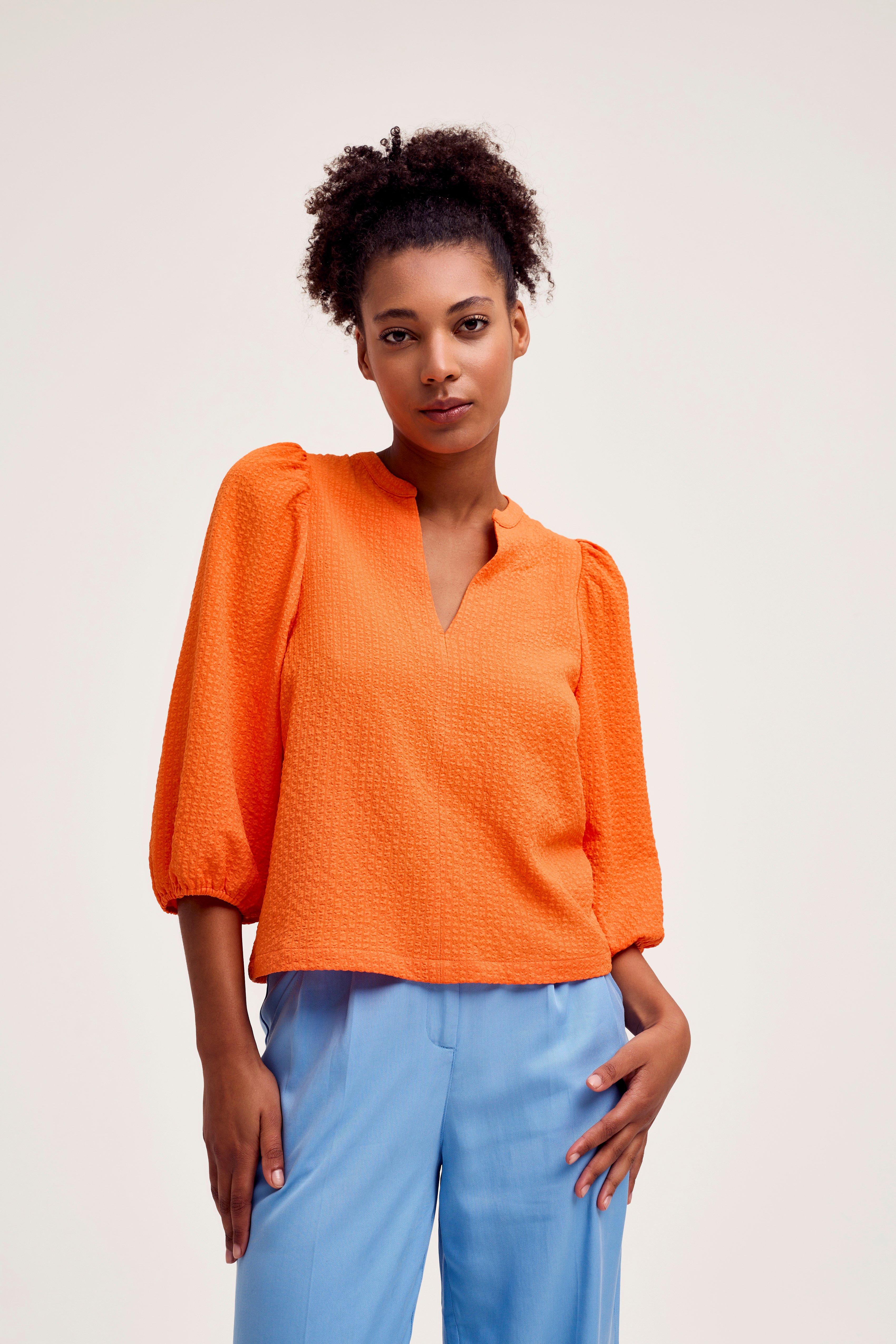 CKS Dames - BULANI - blouse korte mouwen - intens oranje