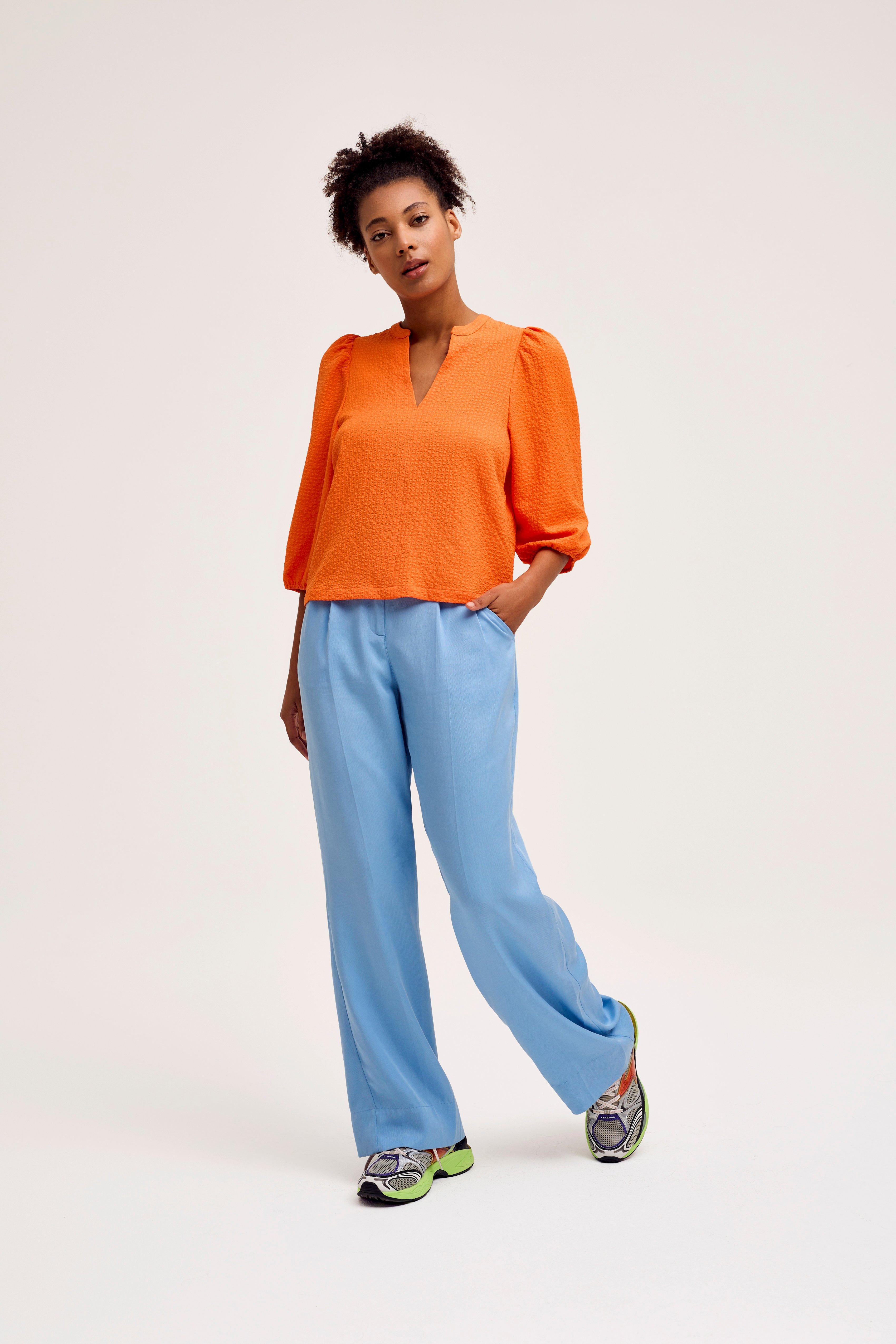 CKS Dames - BULANI - blouse korte mouwen - intens oranje