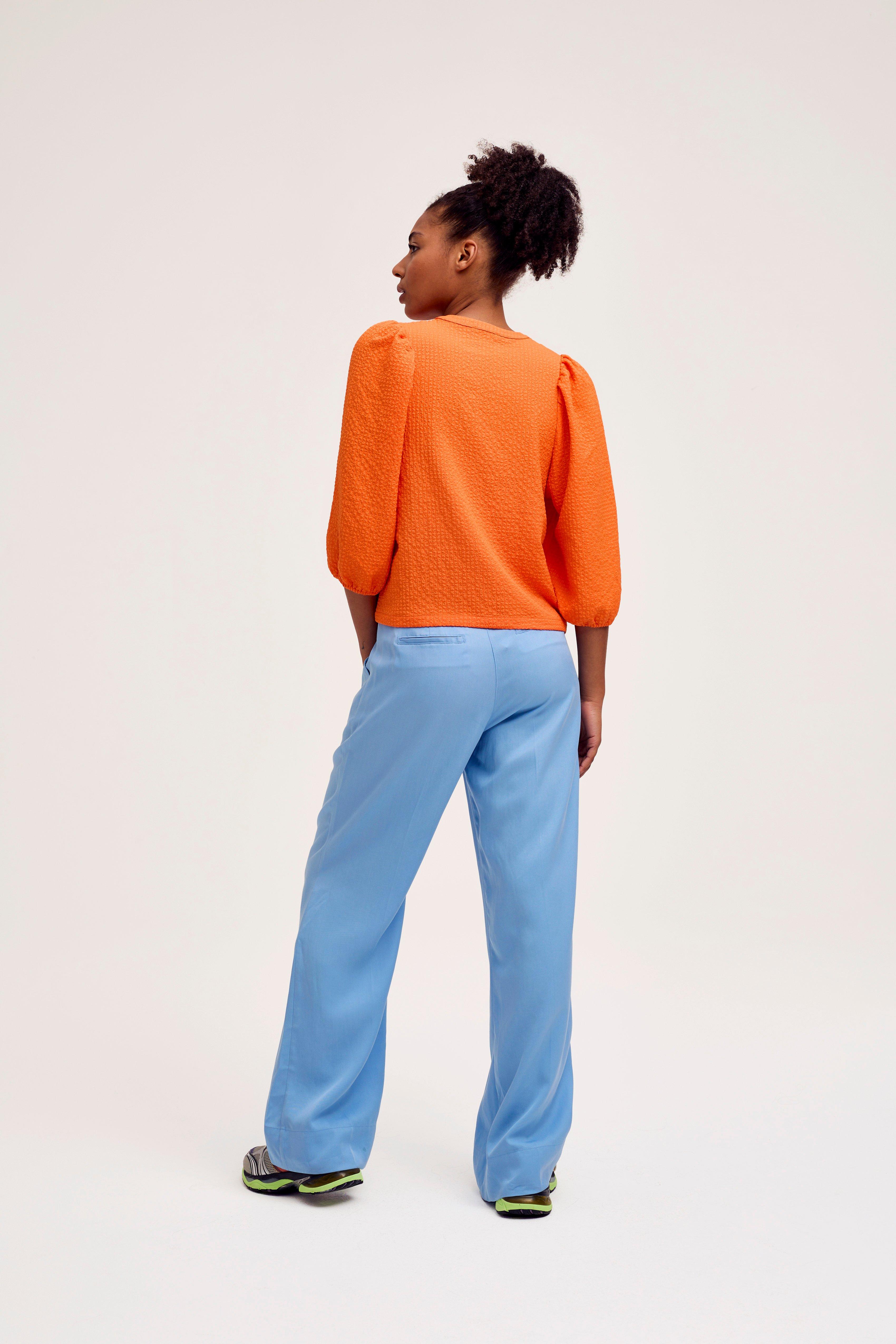 CKS Dames - BULANI - Bluse Kurze Ärmel - Hellorange