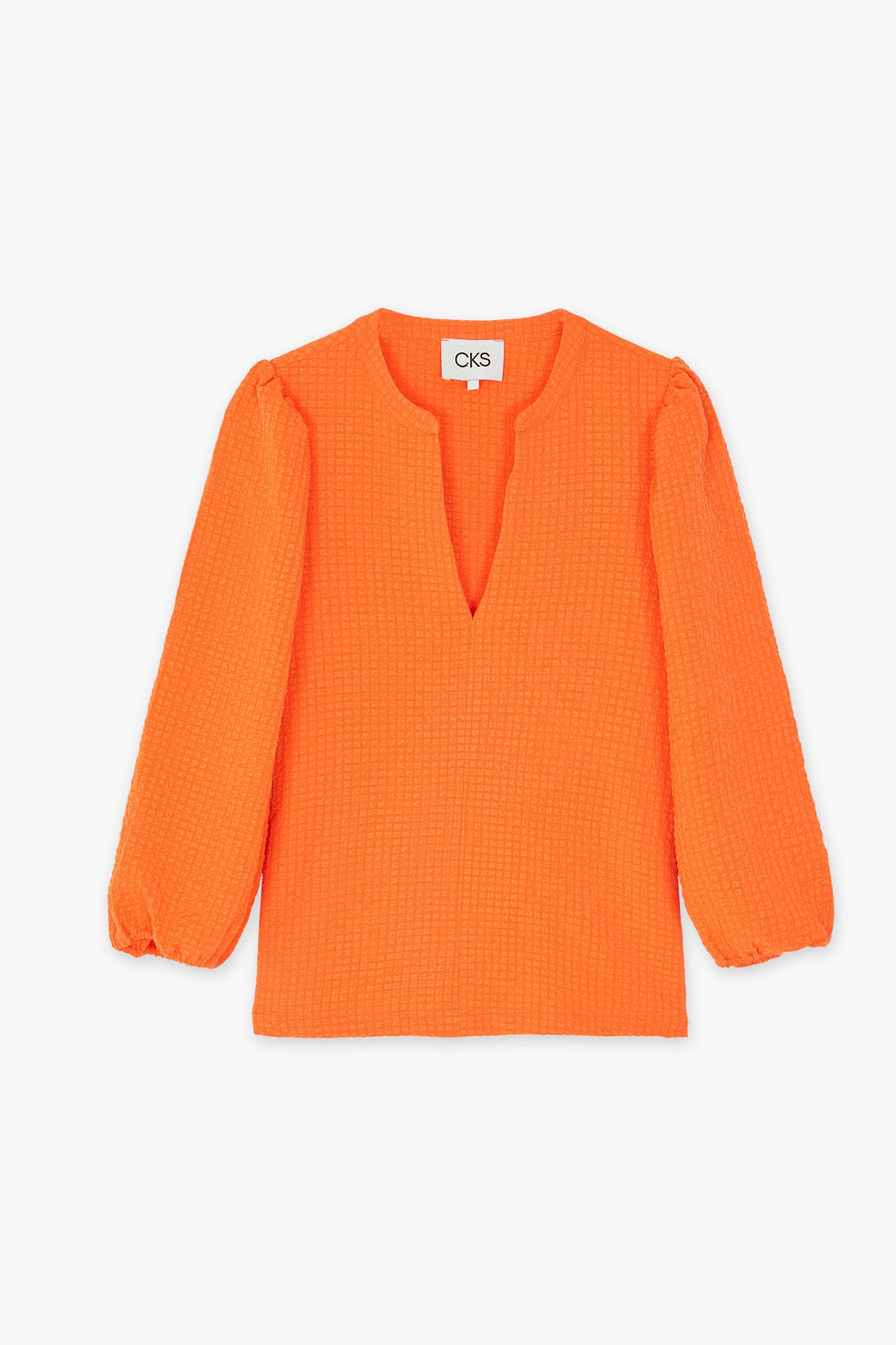 CKS Dames - BULANI - Bluse Kurze Ärmel - Hellorange
