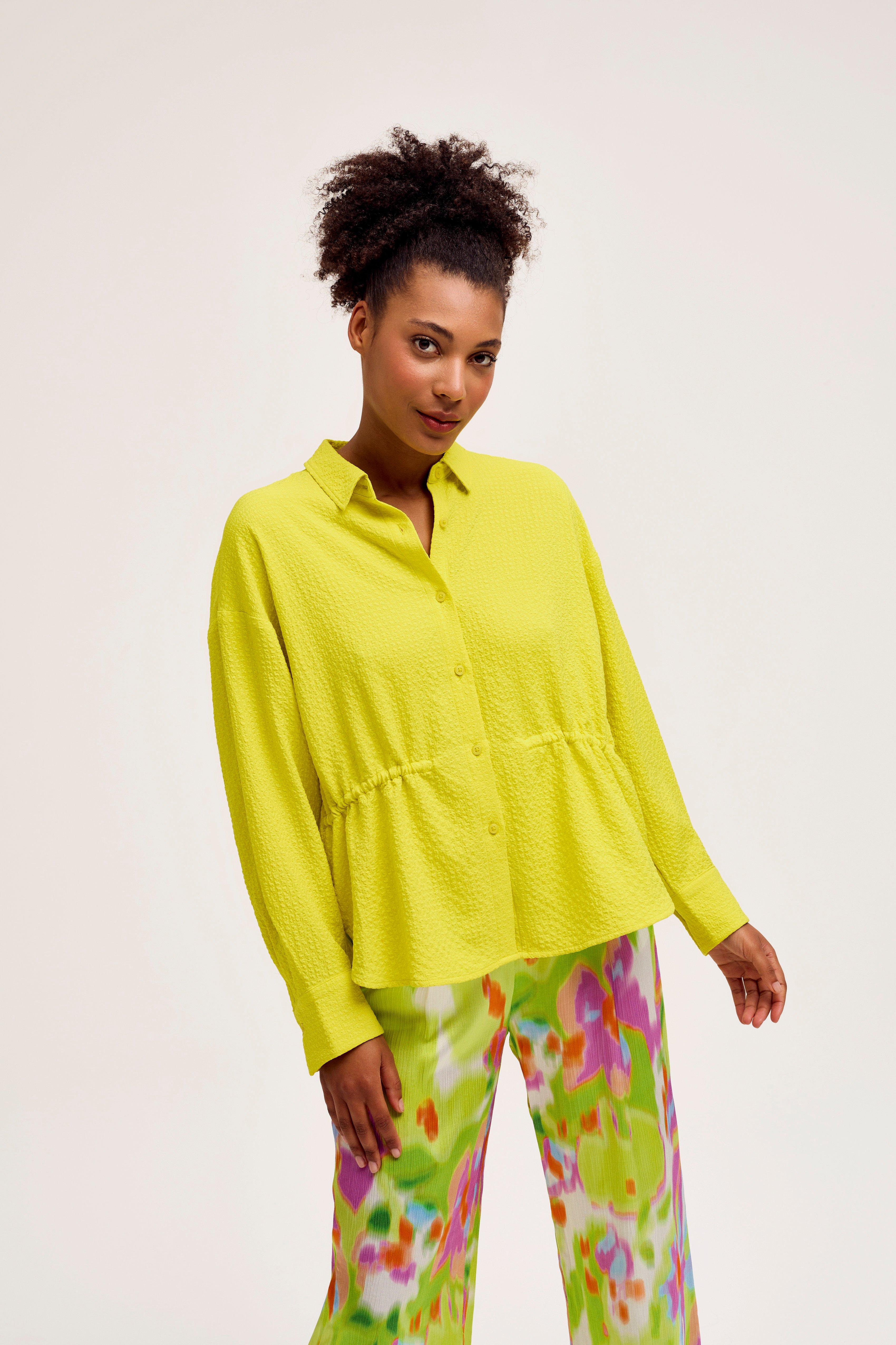 CKS Dames - SWIPE - blouse korte mouwen - felgeel