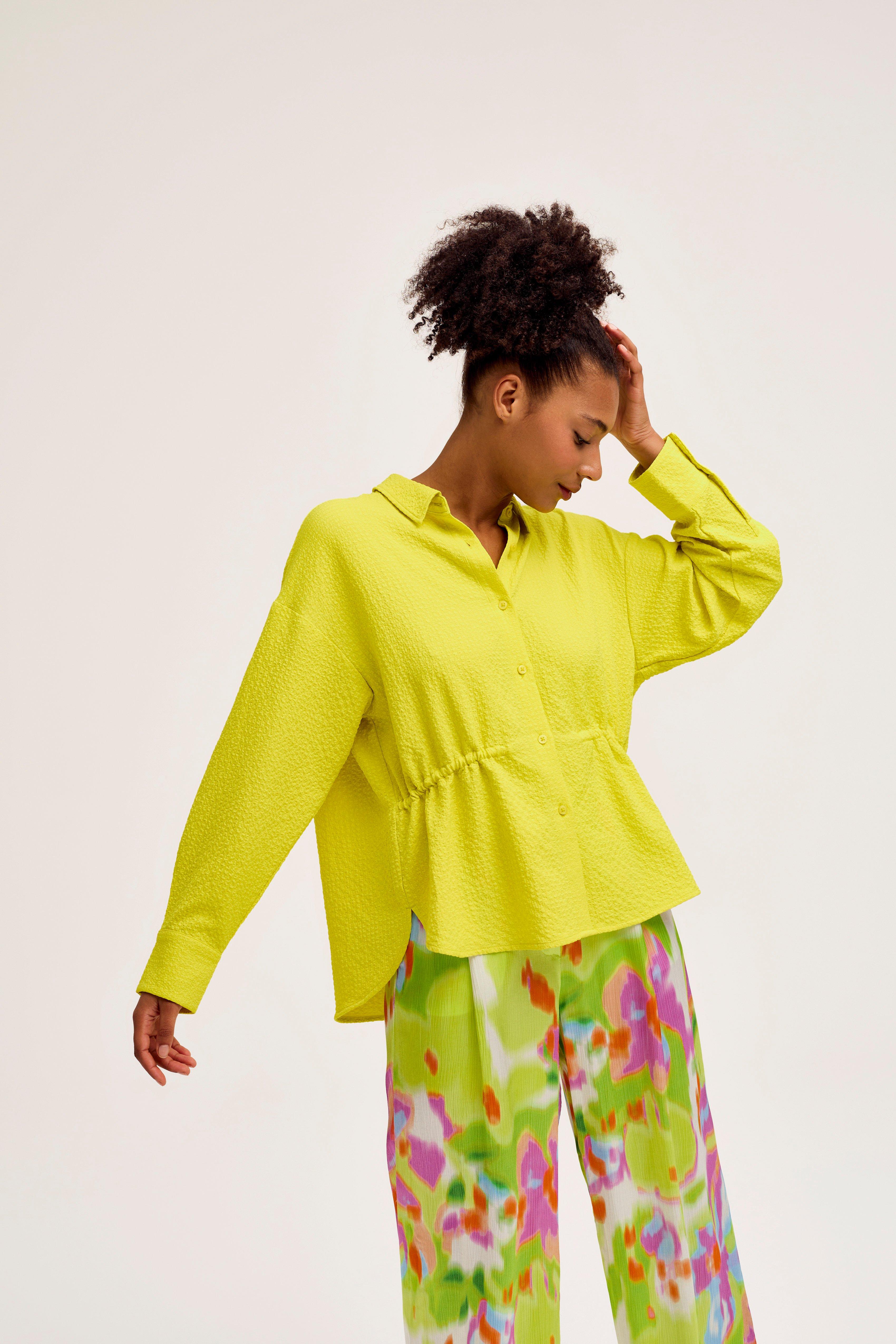 CKS Dames - SWIPE - blouse korte mouwen - felgeel