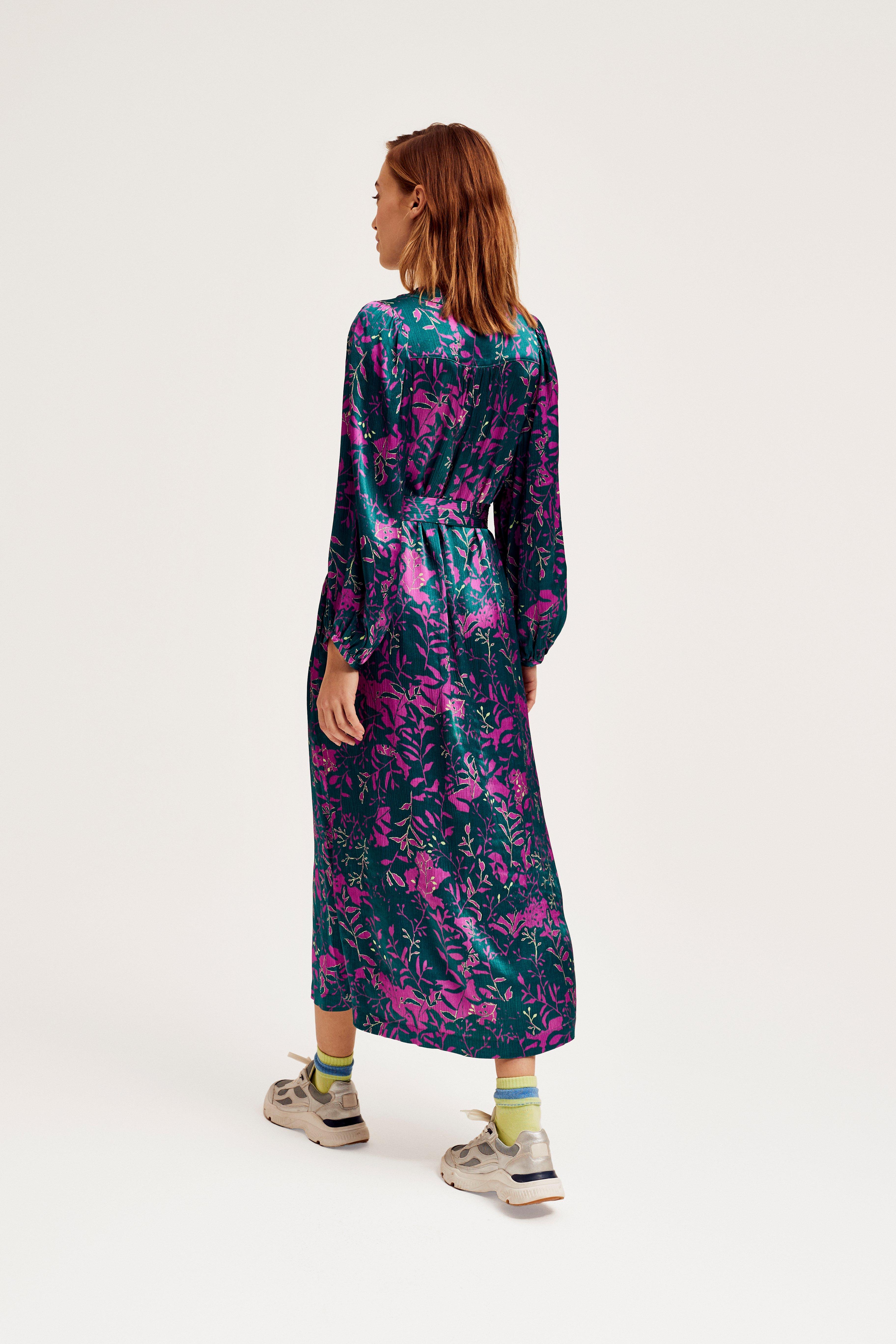 CKS Dames - SALOMEDO - Midi-Kleid - Dunkelgrün