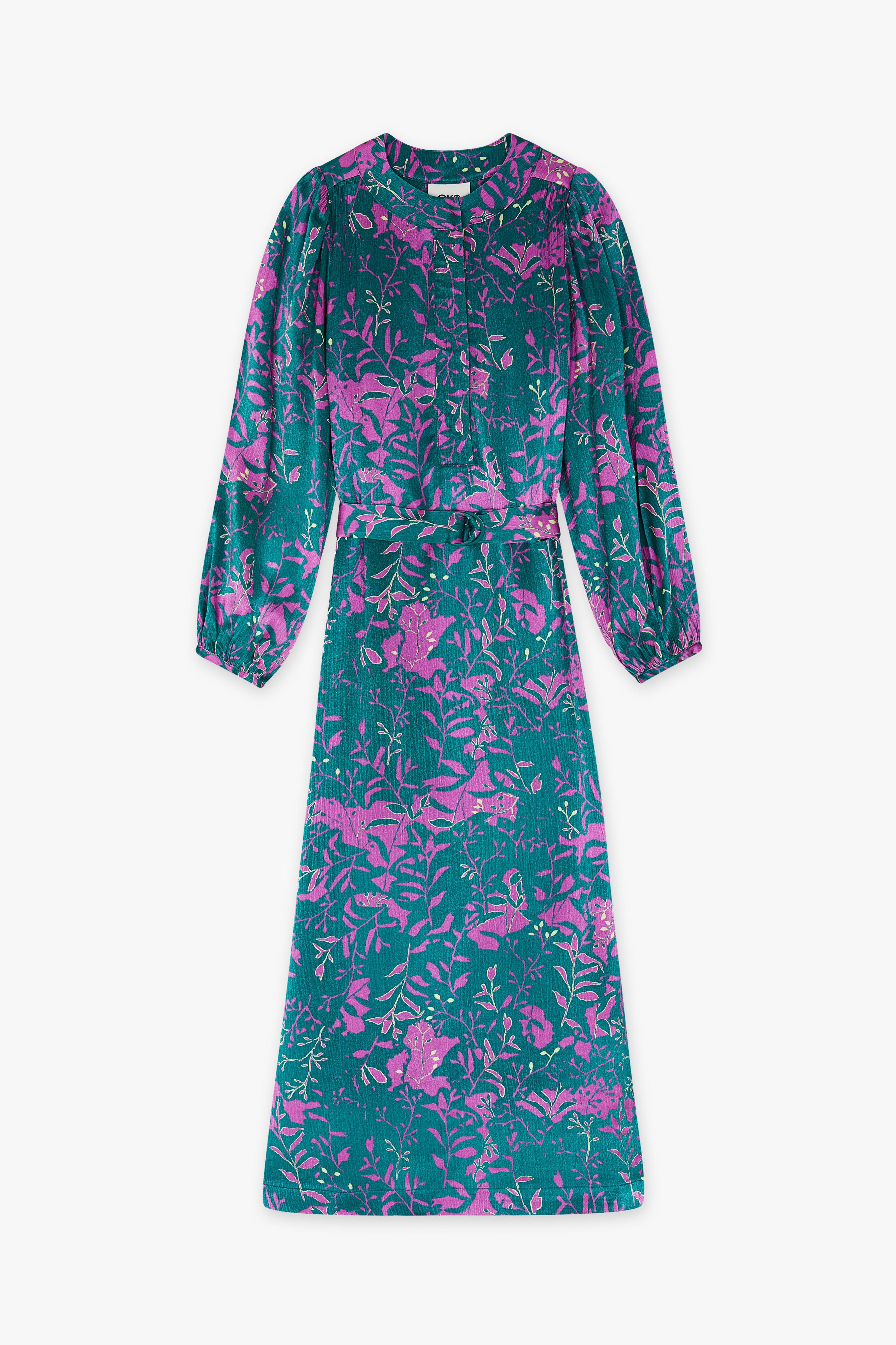 CKS Dames - SALOMEDO - Midi-Kleid - Dunkelgrün