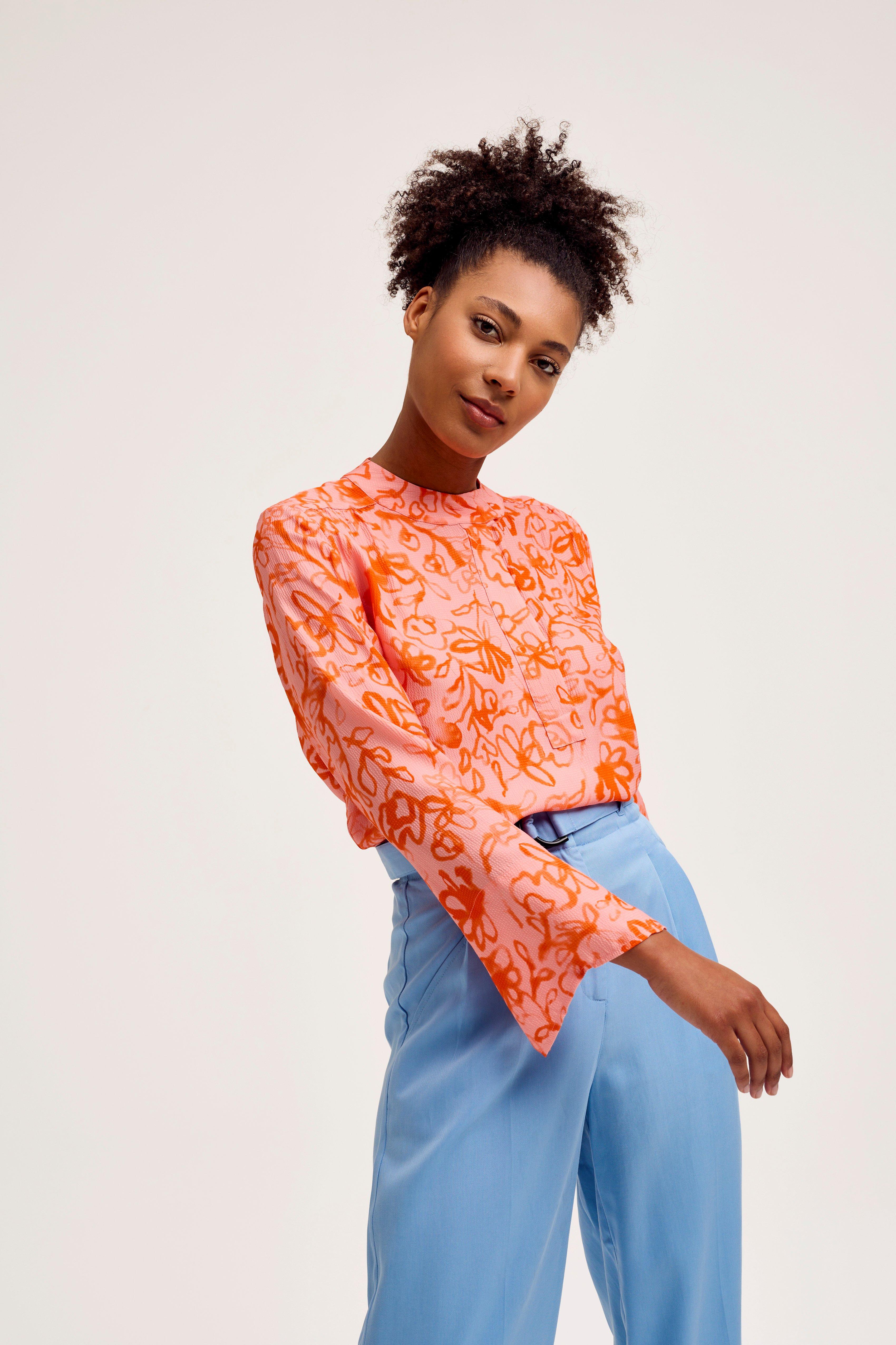 CKS Dames - SALEDO - Bluse Kurze Ärmel - Hellorange