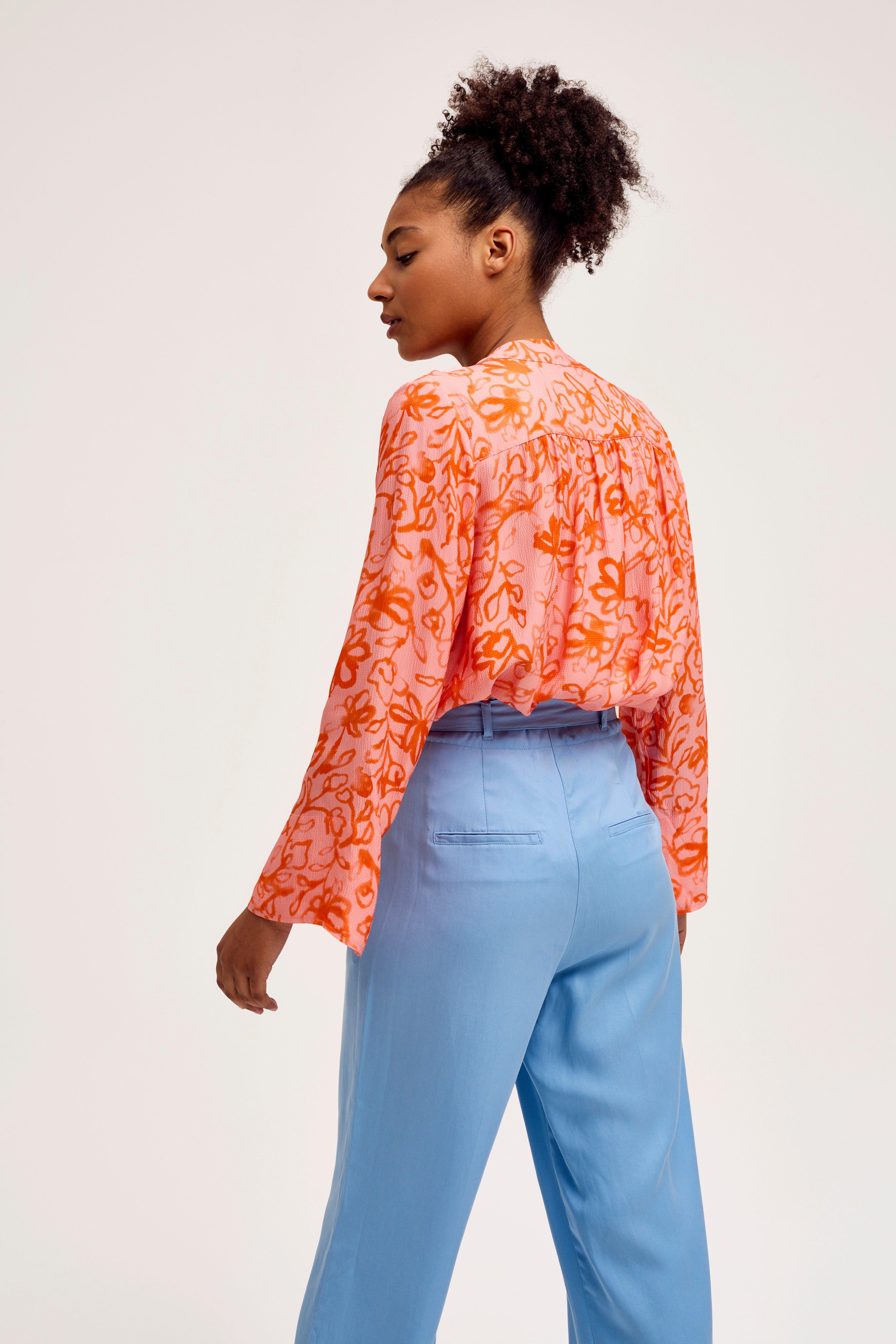 CKS Dames - SALEDO - blouse short sleeves - bright orange
