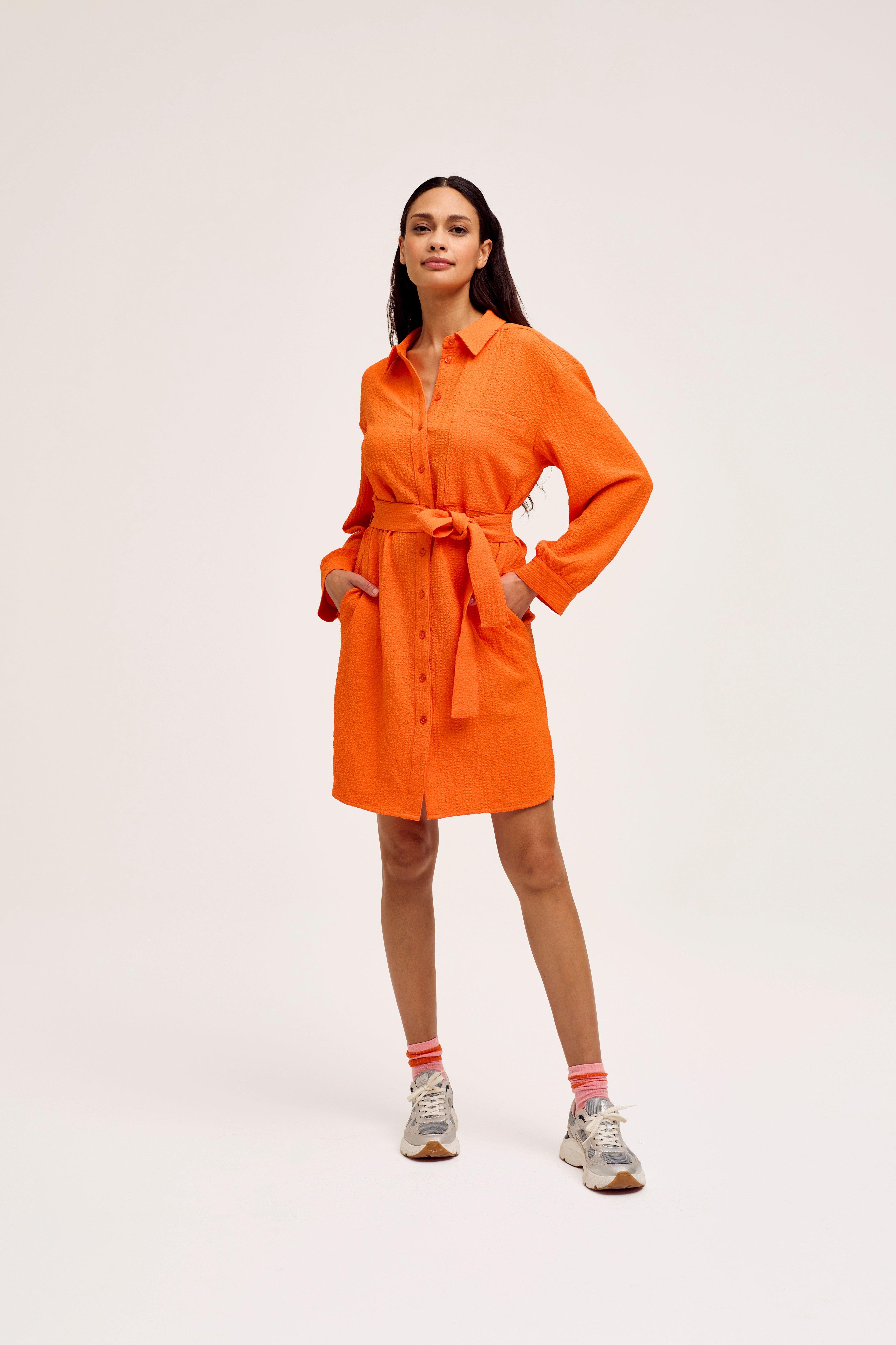 CKS Dames - DRIVEN - short dress - bright orange