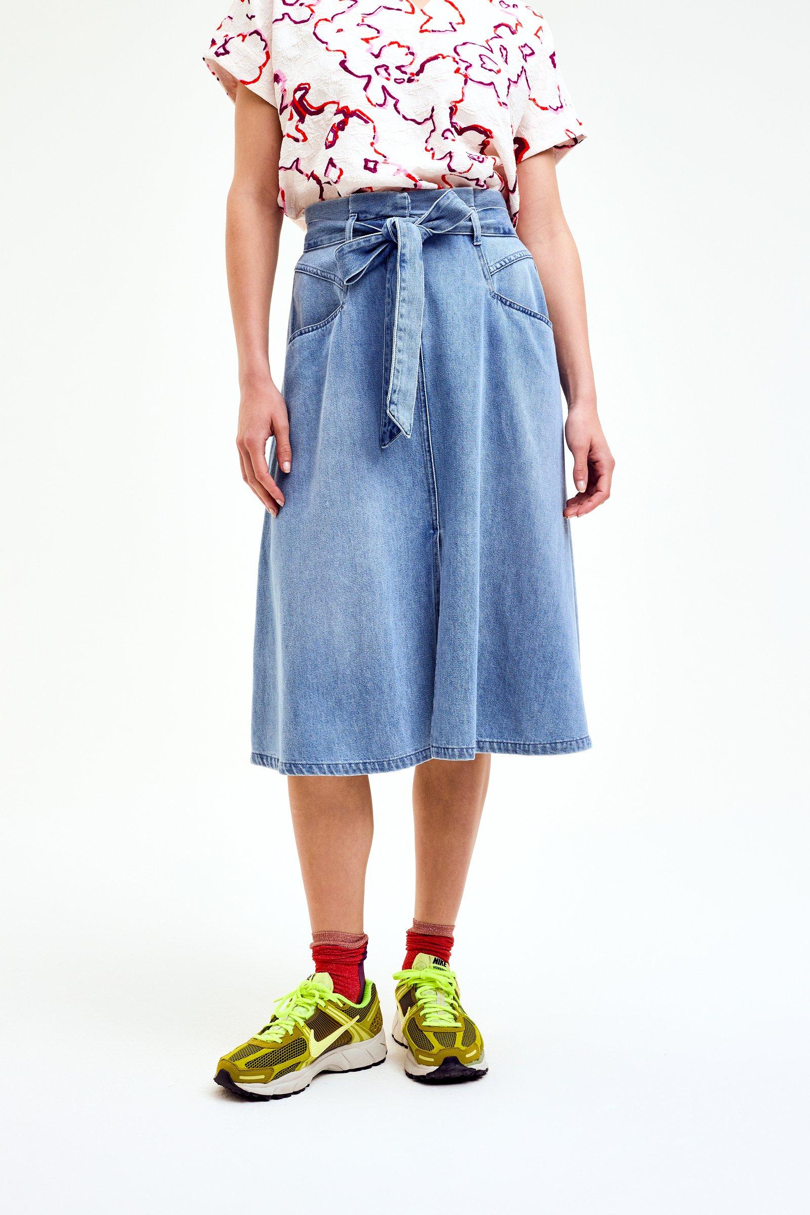 CKS Dames - INOA - midi skirt - blue