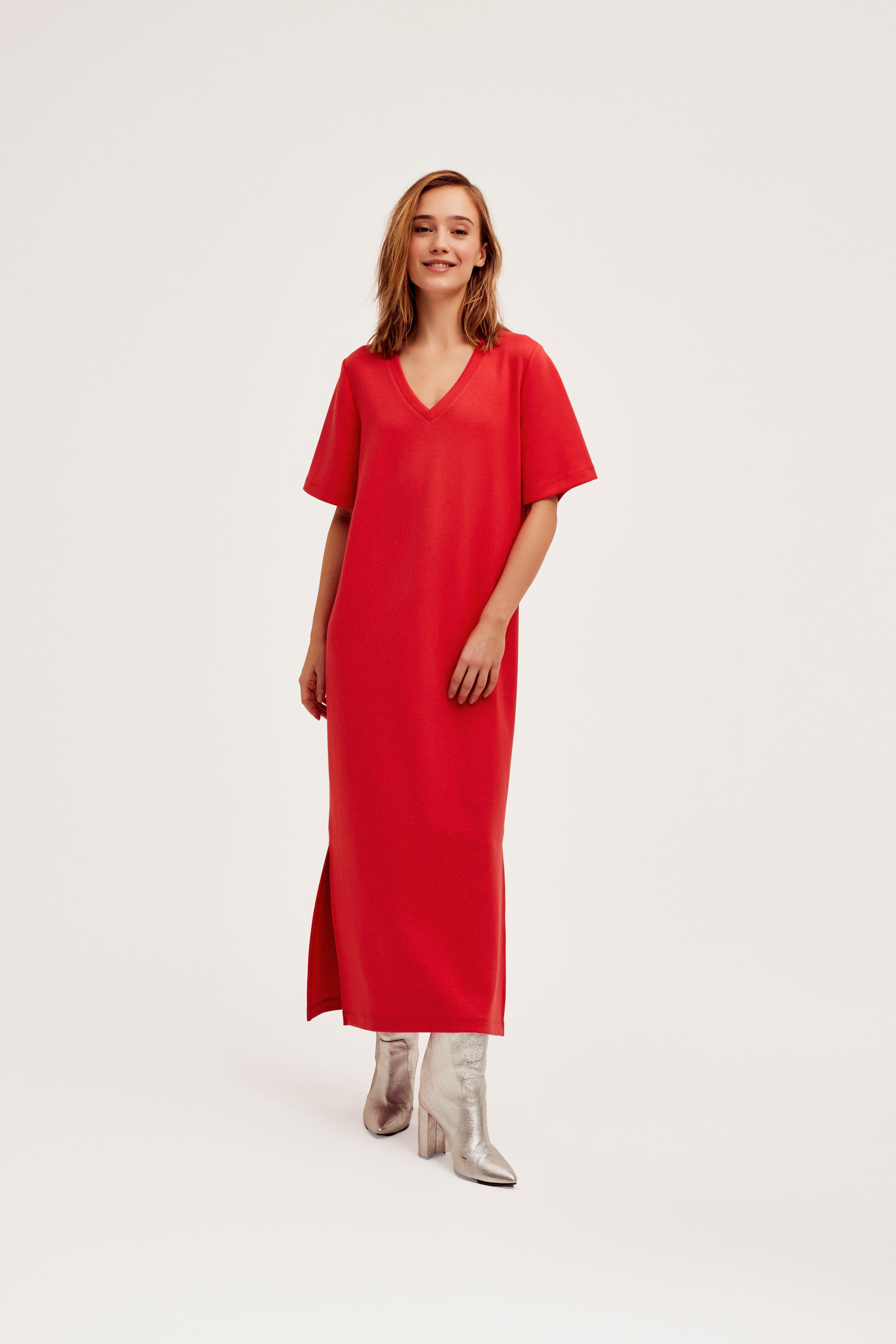 CKS Dames - JILL - long dress - light red