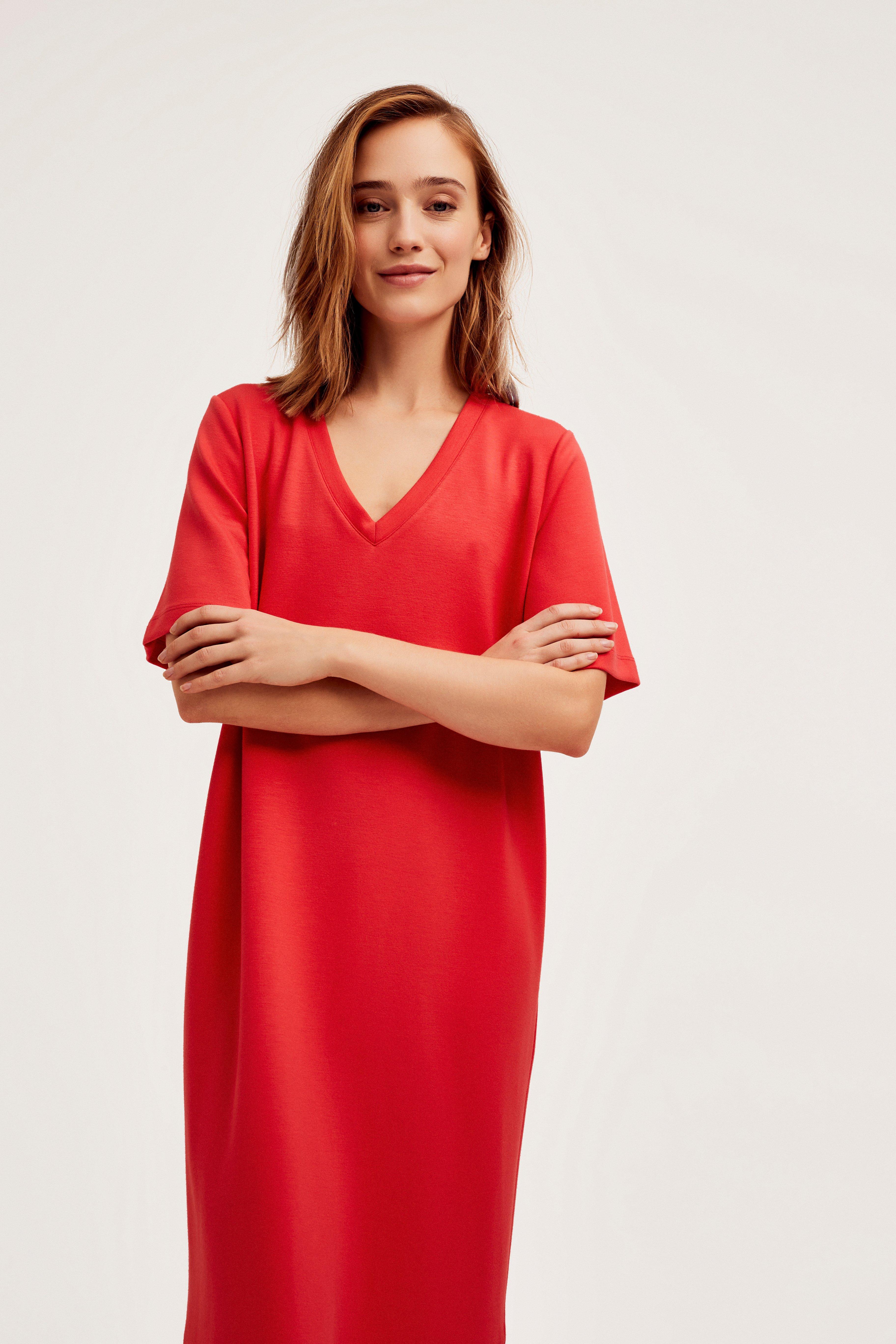 CKS Dames - JILL - long dress - light red