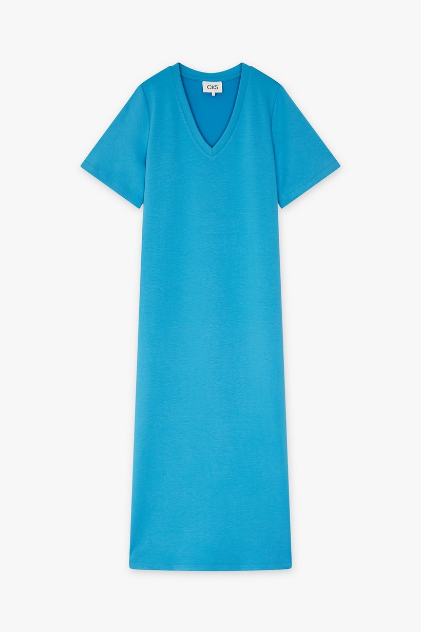 CKS Dames - JILL - lange jurk - intens blauw