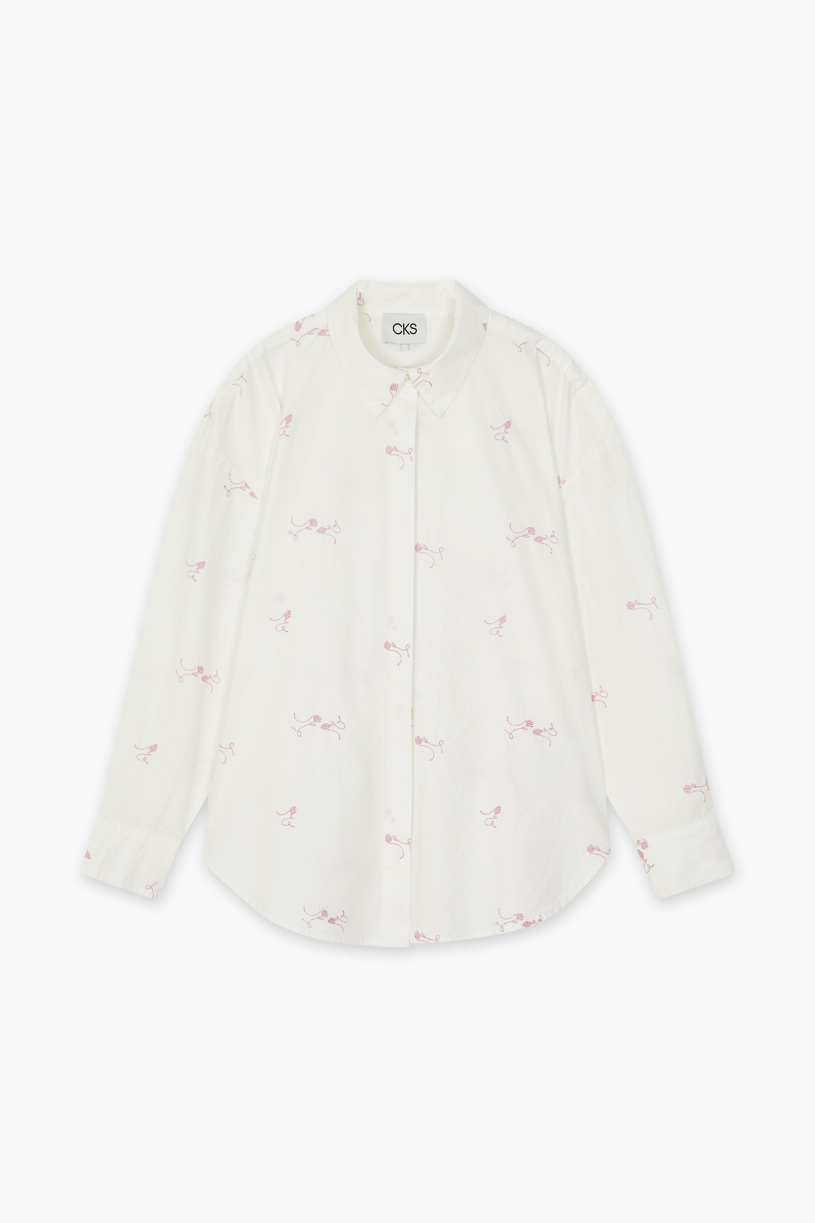 CKS Dames - RUTTENS - Bluse Kurze Ärmel - Weiß