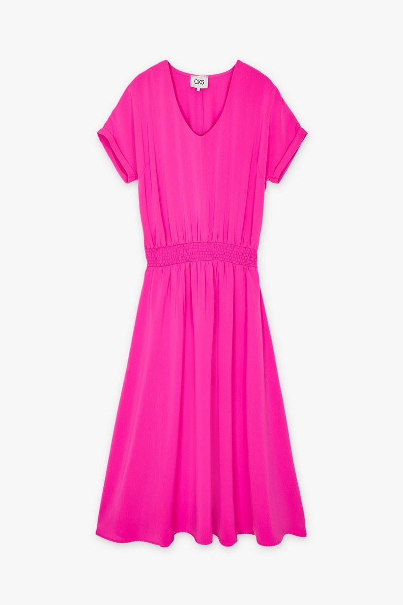 CKS Dames - LAPELINA - midi jurk - roze