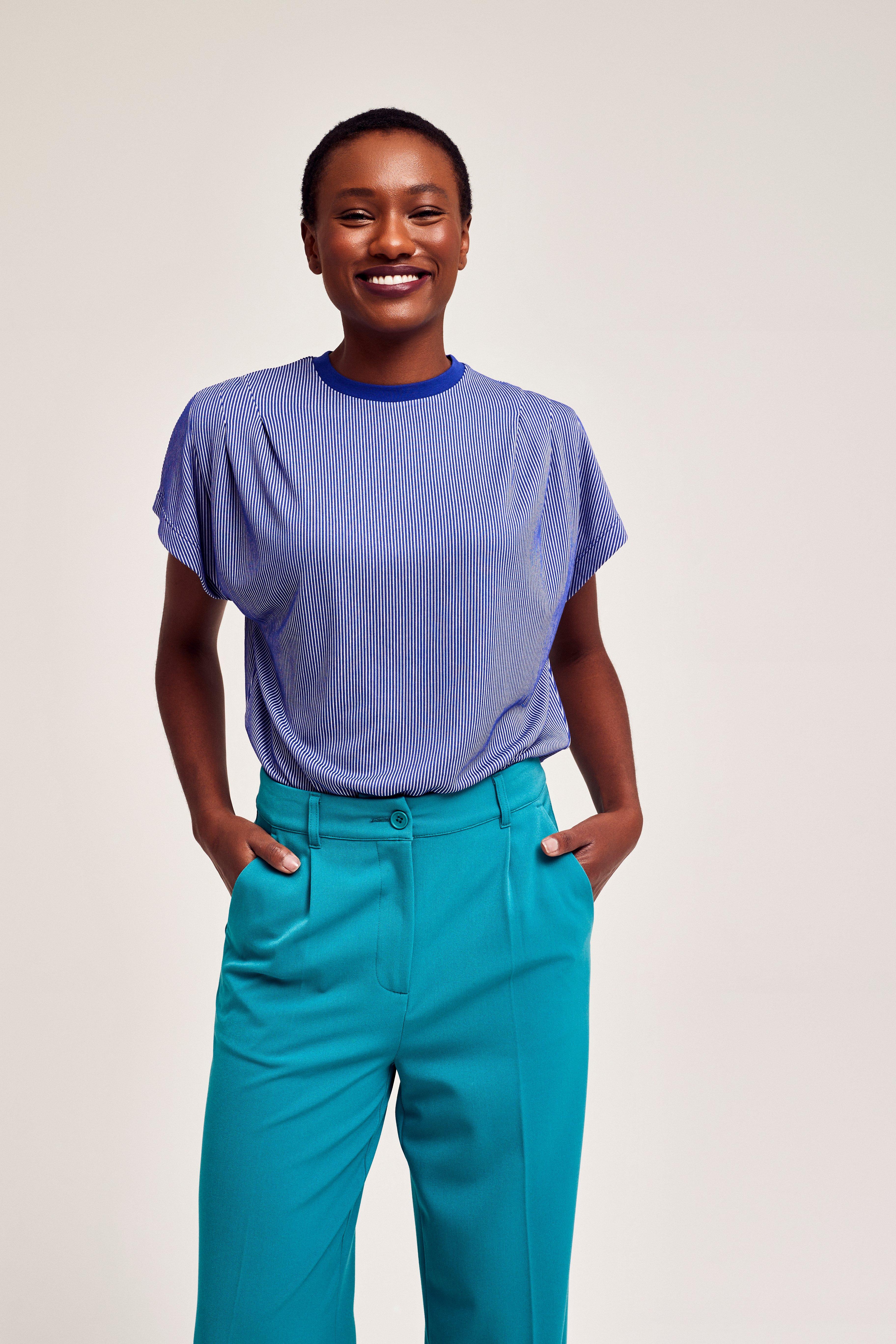 CKS Dames - JAZZY - t-shirt korte mouwen - blauw