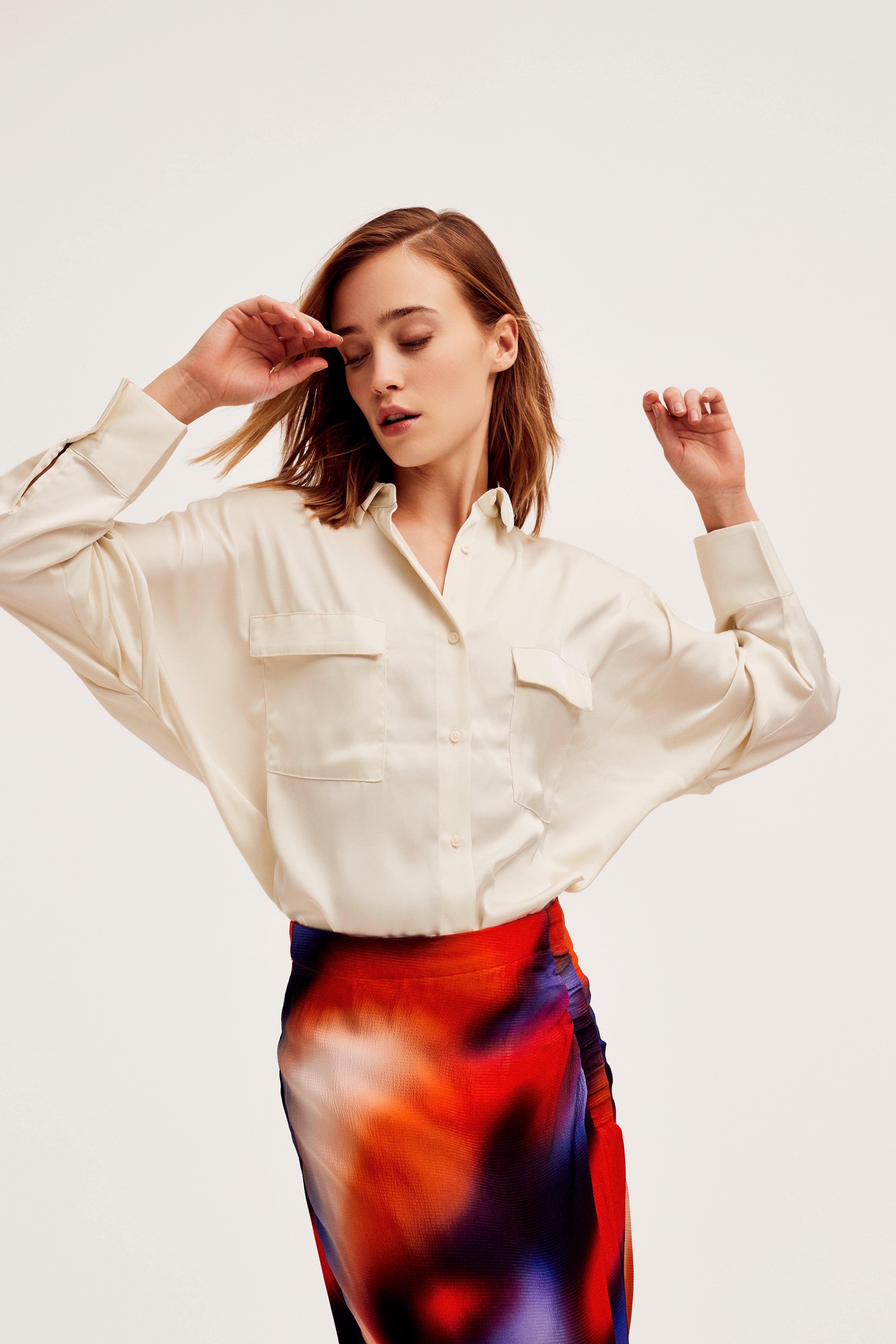CKS Dames - SANZA - blouse korte mouwen - wit