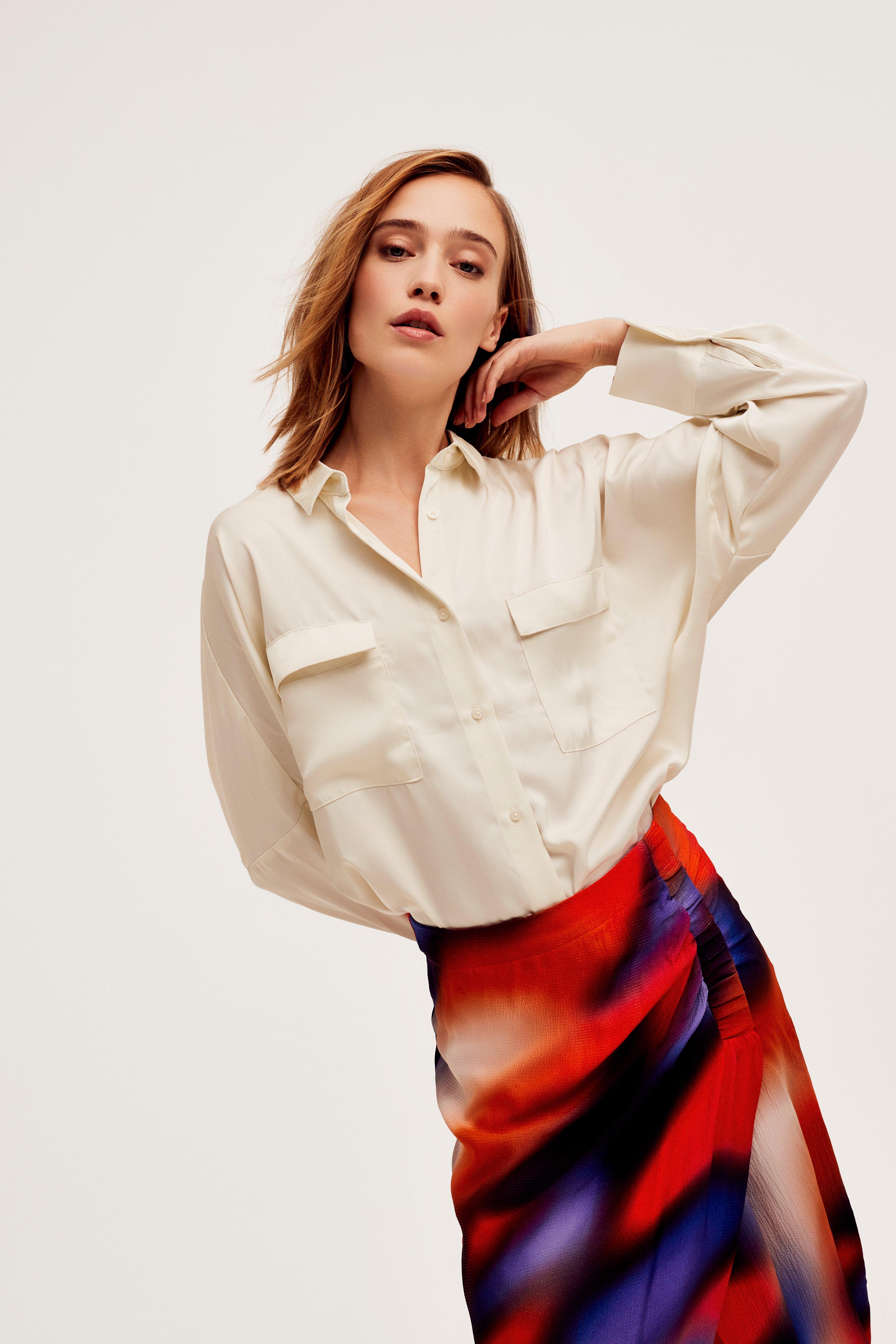 CKS Dames - SANZA - blouse korte mouwen - wit