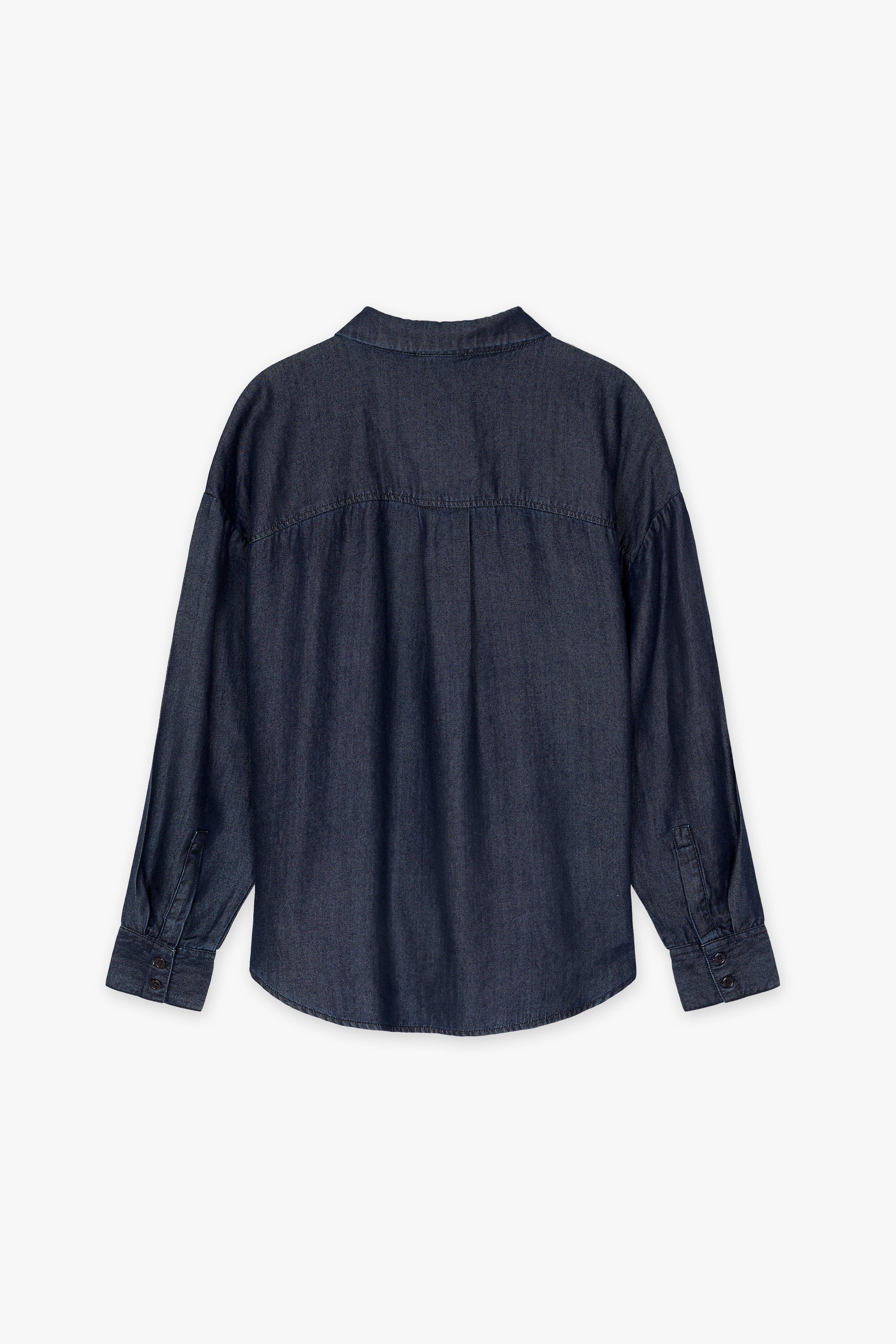 CKS Dames - RUTTENS - blouse korte mouwen - donkerblauw