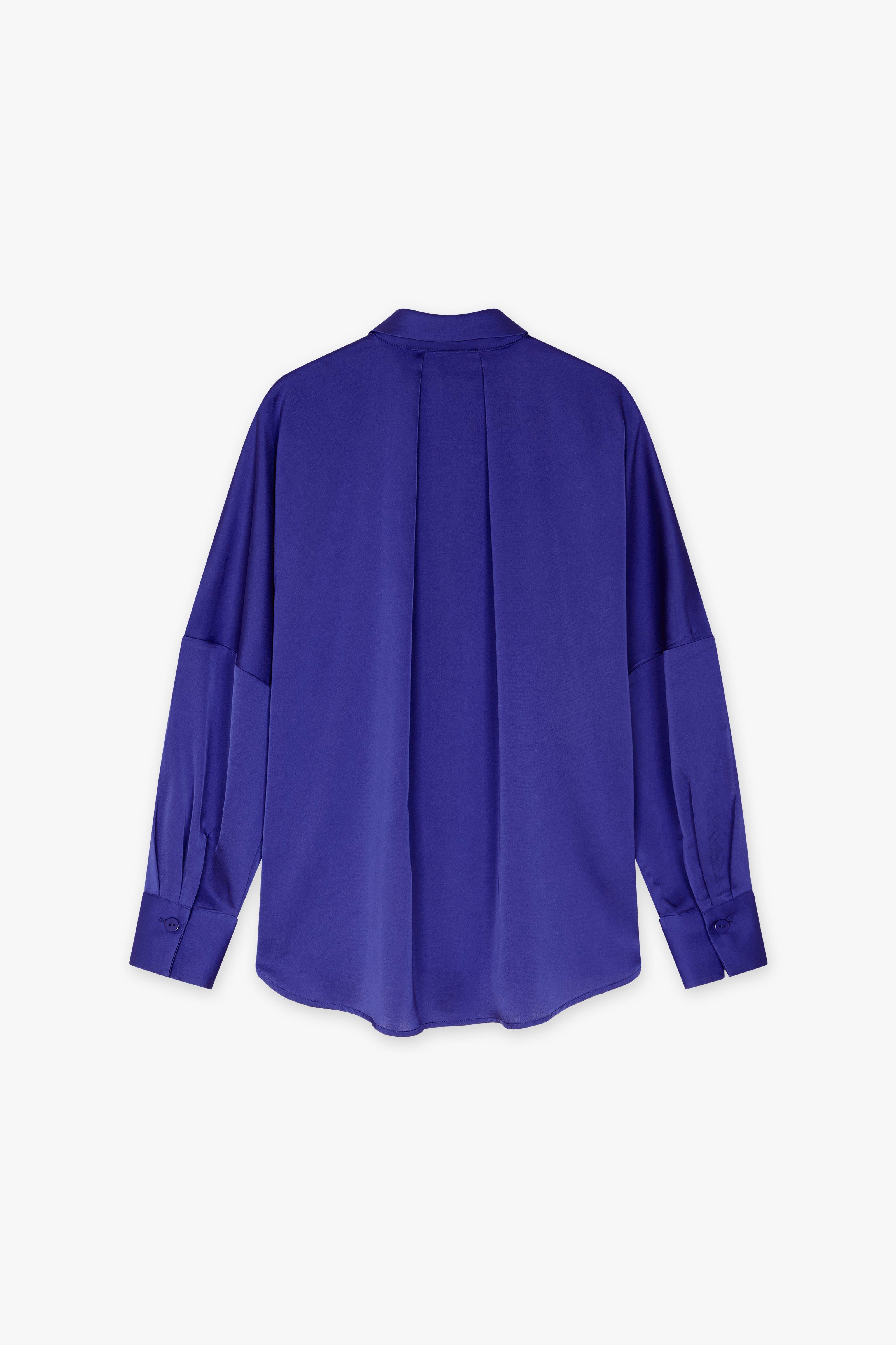 CKS Dames - WAZNA - blouse korte mouwen - blauw
