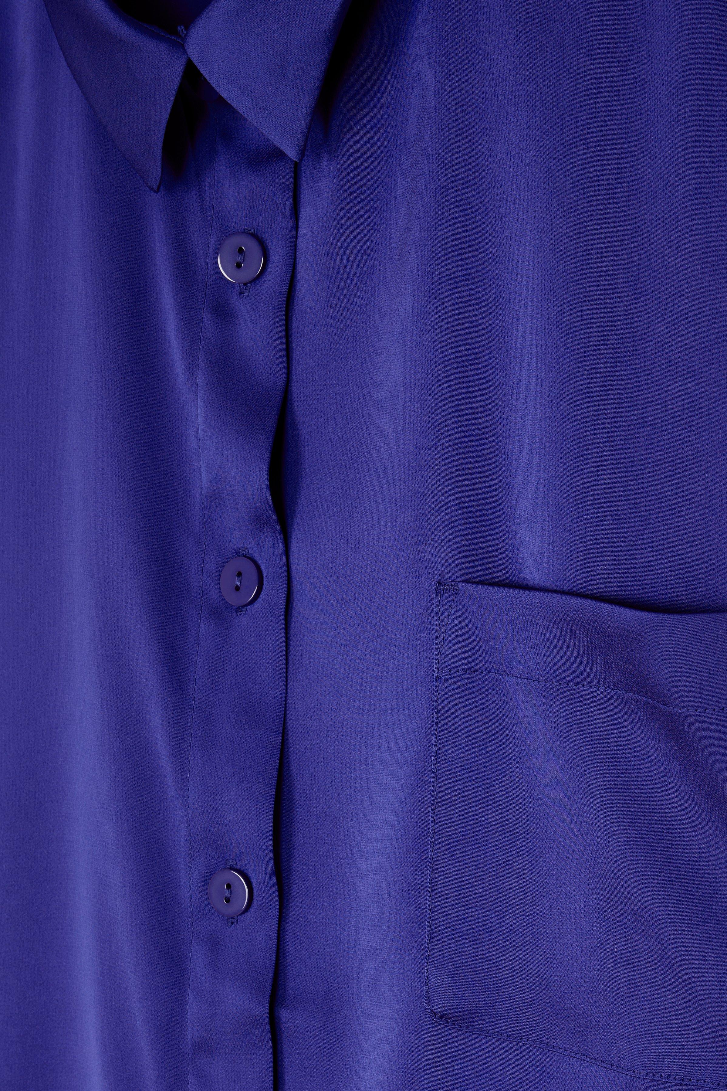 CKS Dames - WAZNA - blouse korte mouwen - blauw
