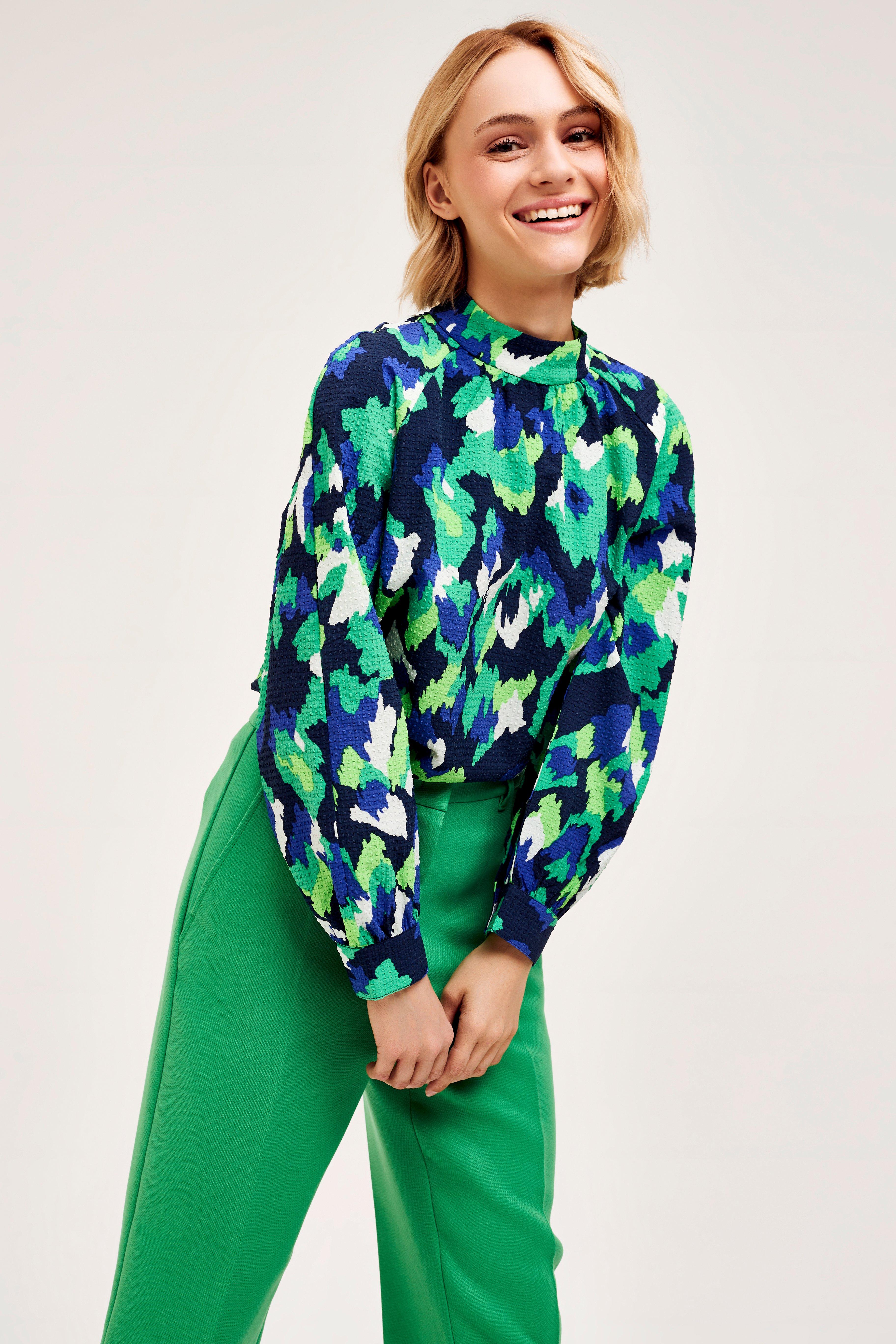 CKS Dames - SHAY - blouse korte mouwen - blauw
