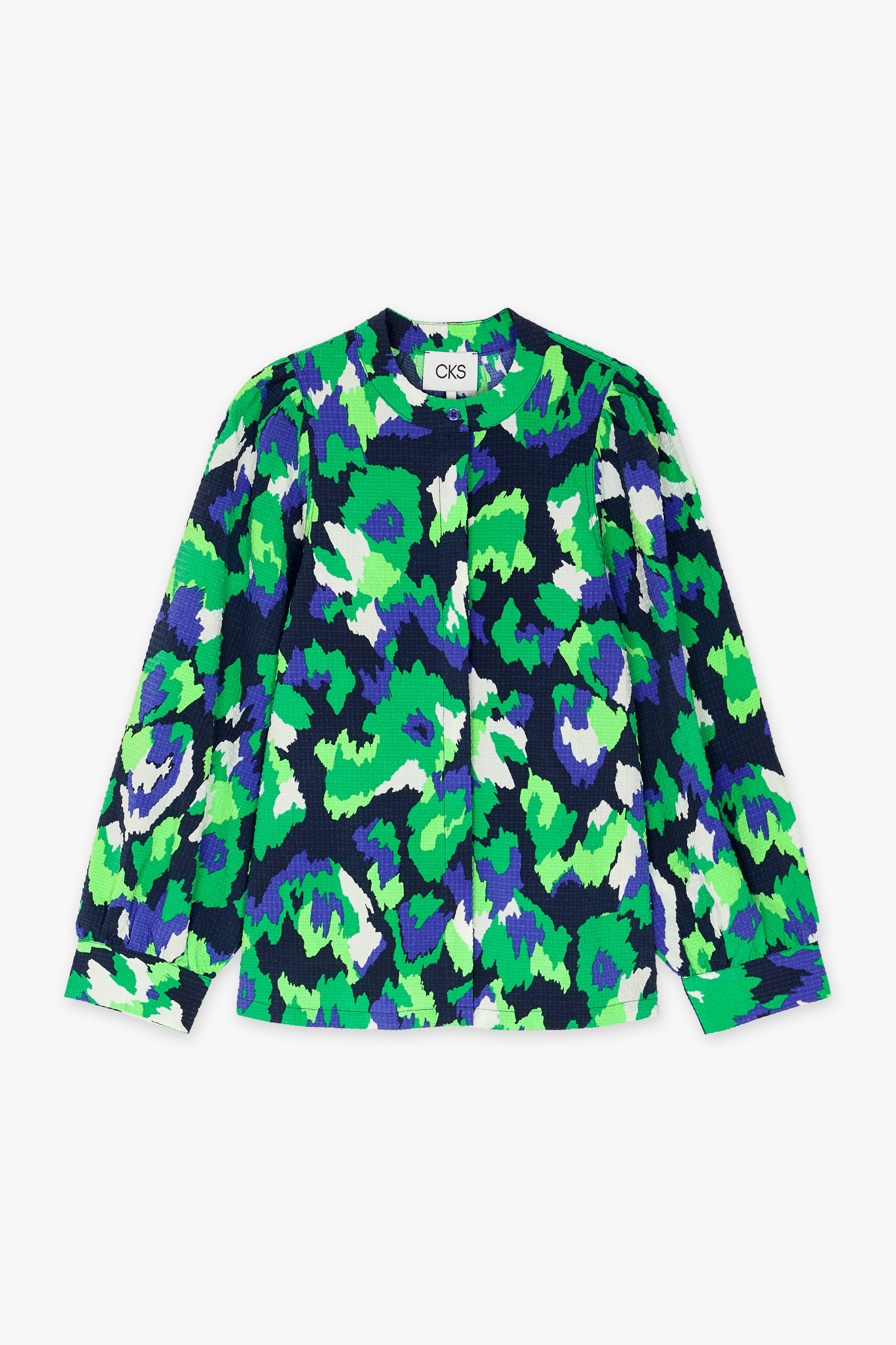 CKS Dames - ROSALINE - blouse korte mouwen - blauw
