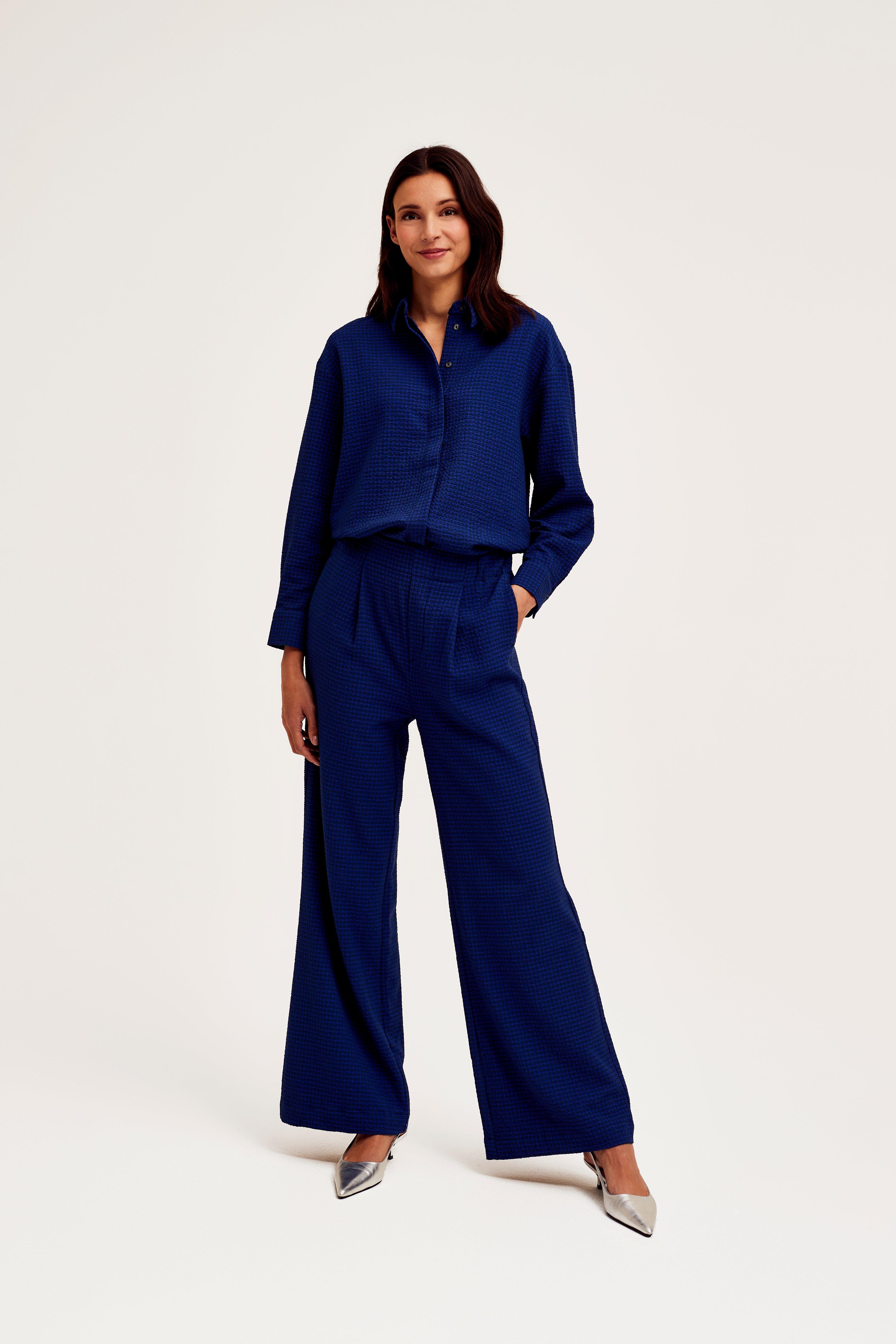 CKS Dames - SANDY - blouse korte mouwen - intens blauw
