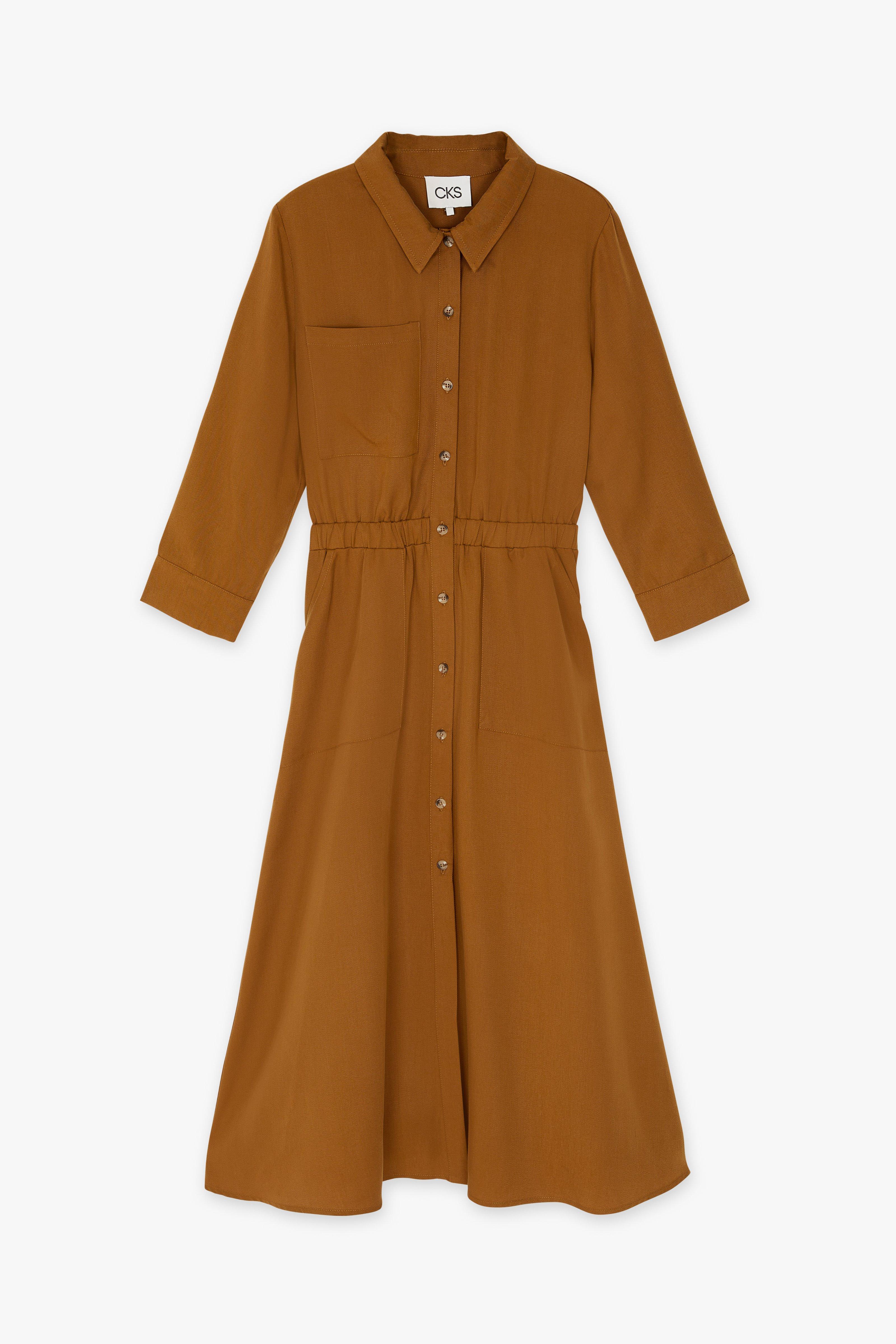 CKS Dames - DESTINY - Midi-Kleid - Hellbraun