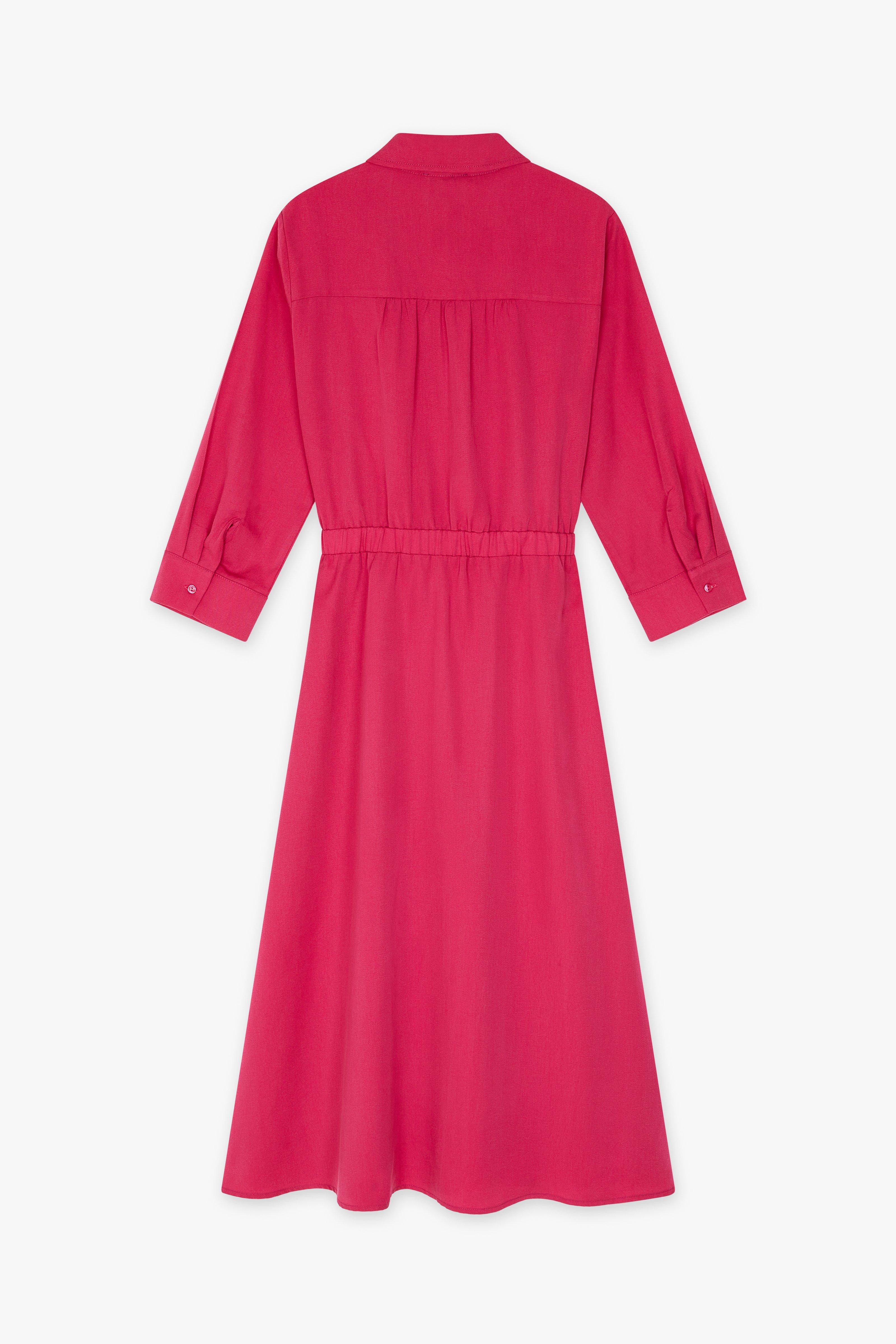 CKS Dames - DESTINY - robe midi - rose vif