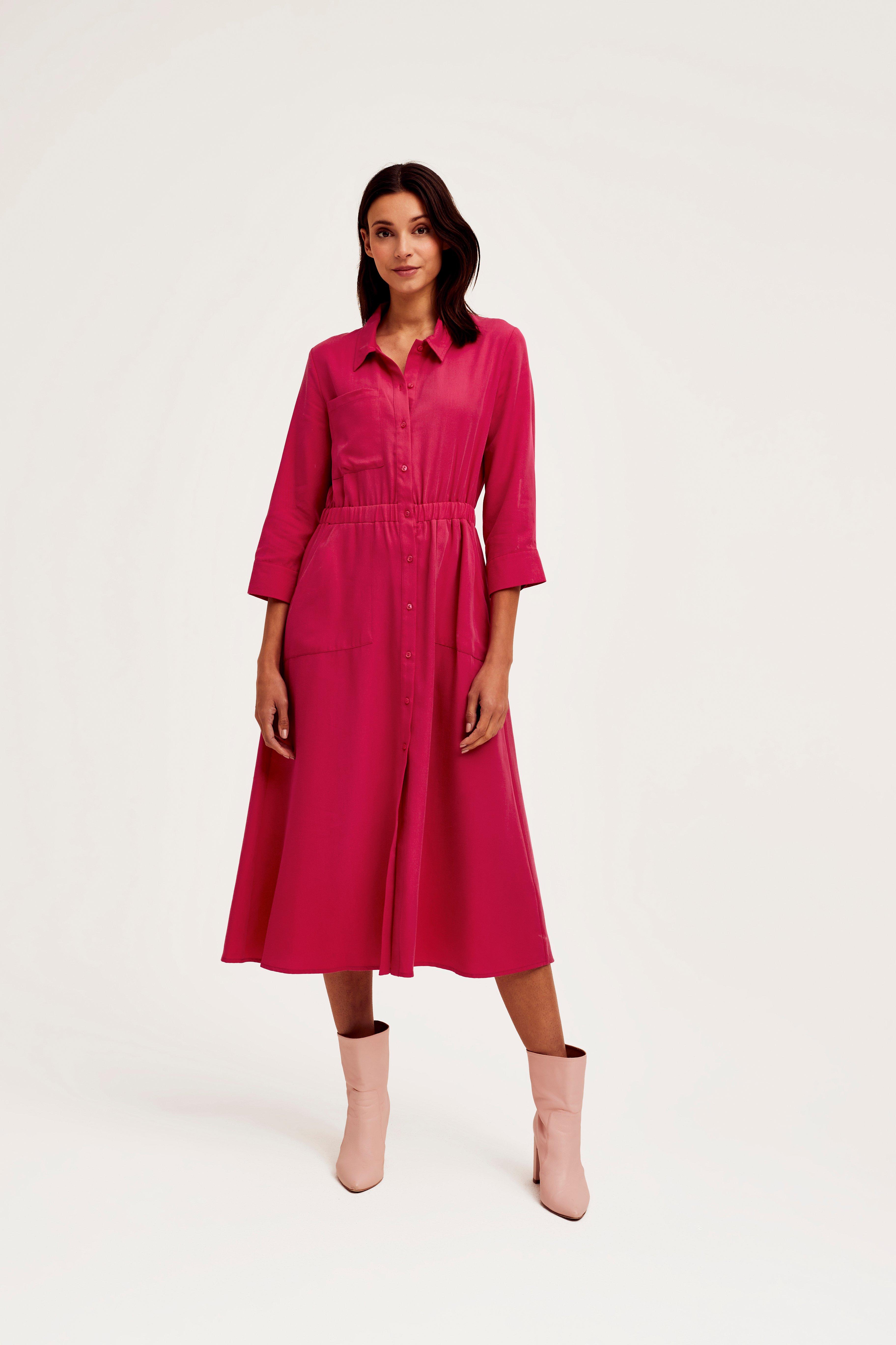 CKS Dames - DESTINY - Midi-Kleid - Hellrosa