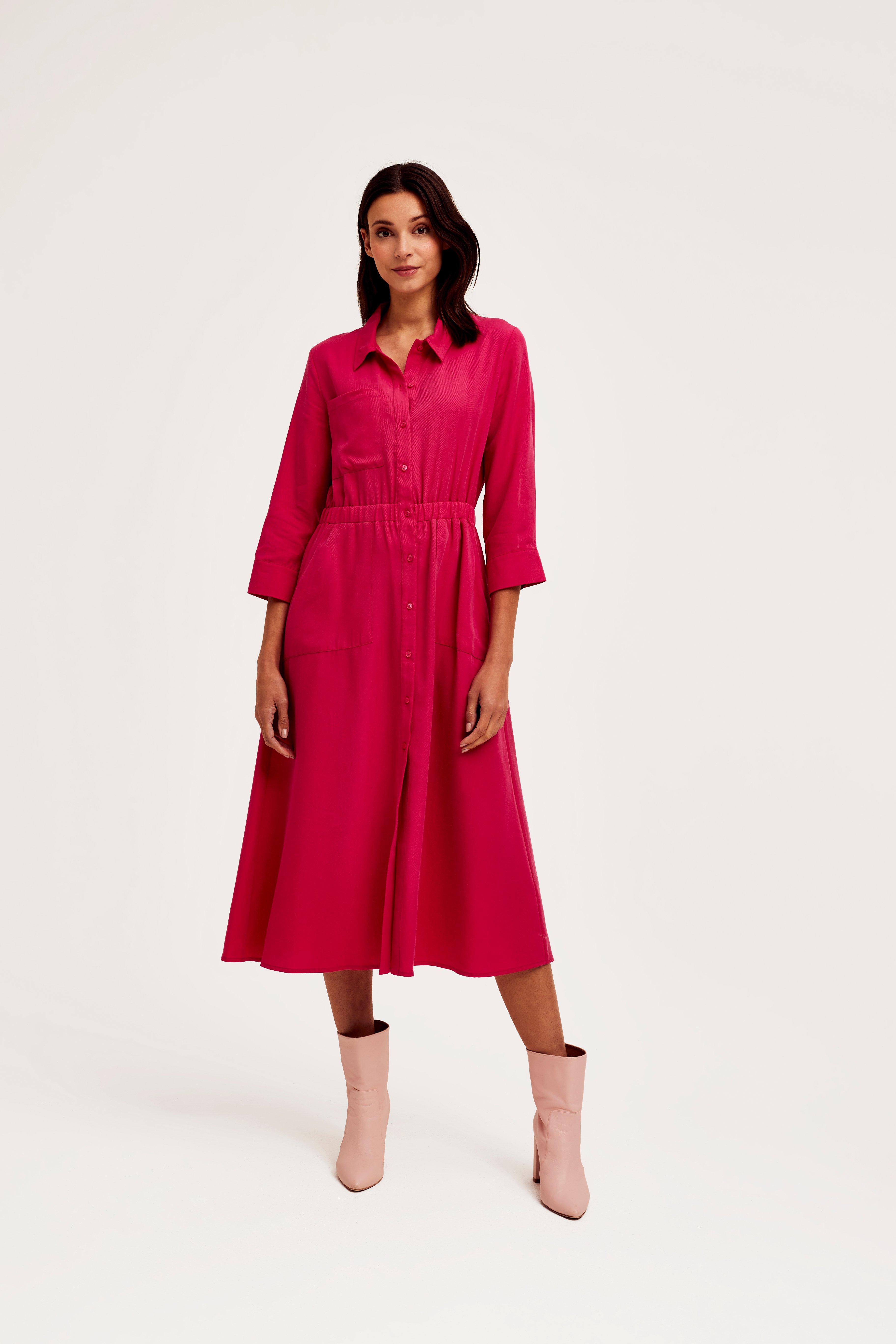 CKS Dames - DESTINY - Midi-Kleid - Hellrosa