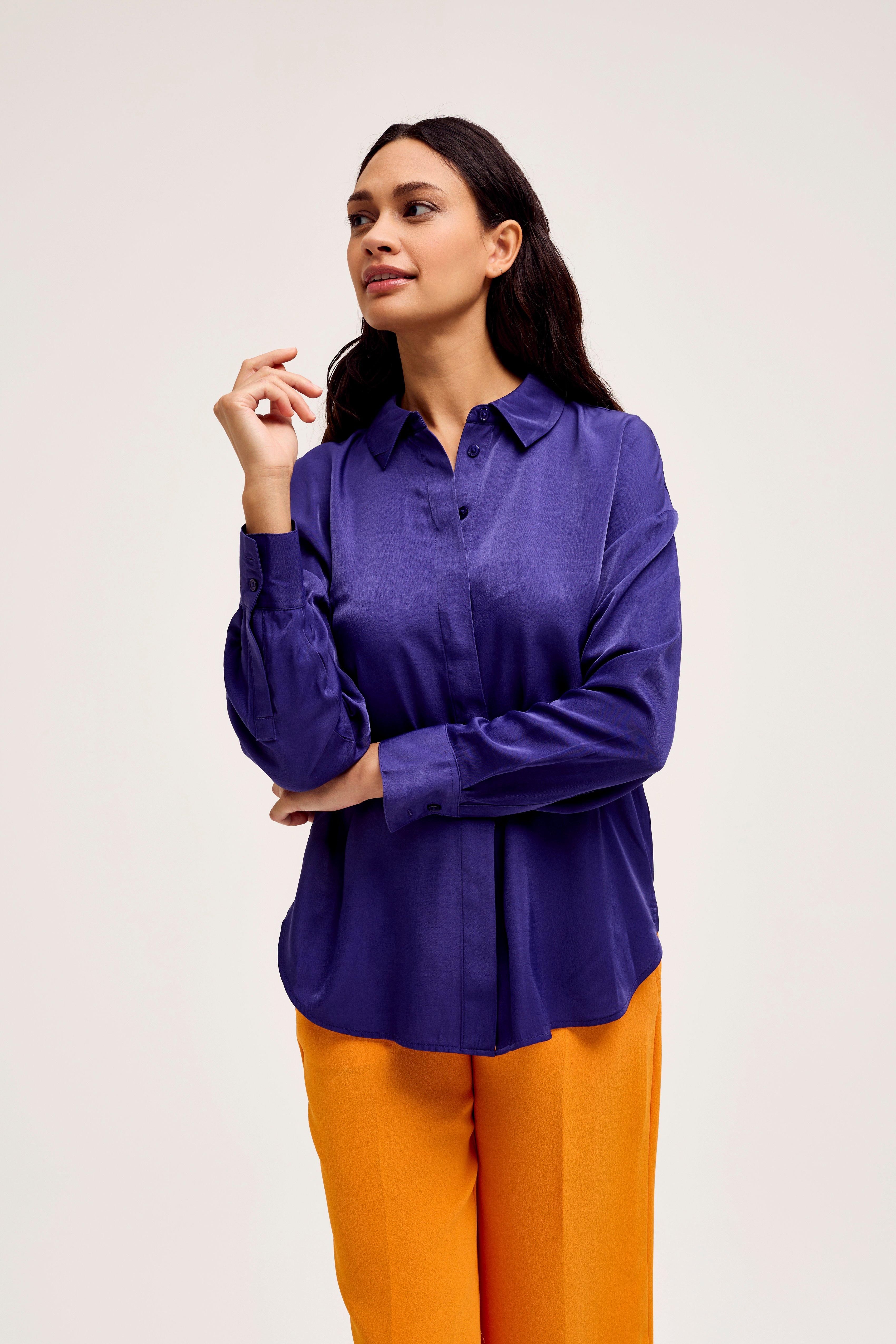 CKS Dames - RUTTENS - blouse korte mouwen - paars