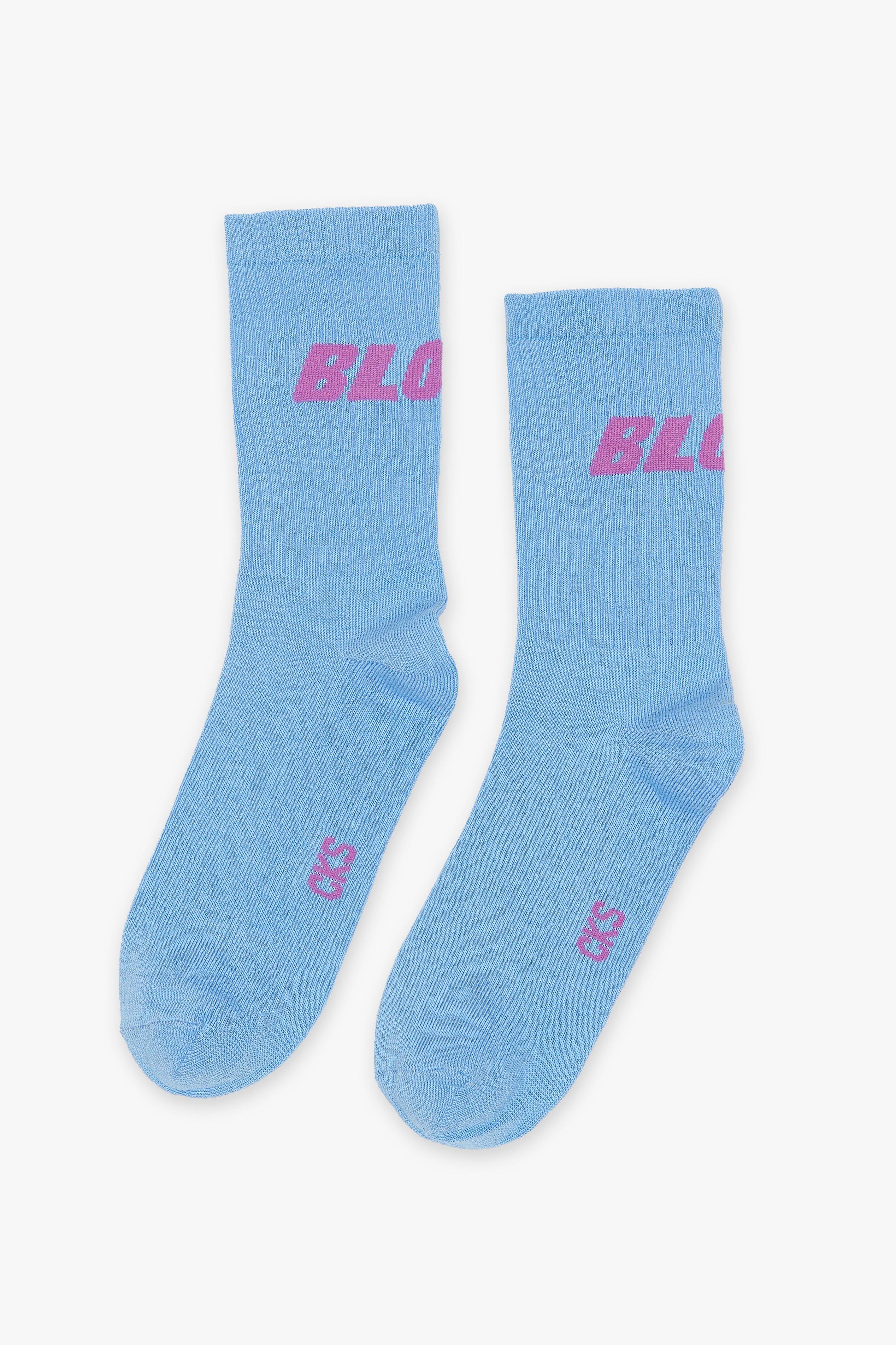 CKS Dames - HAPPYTEXT - chaussettes - bleu clair