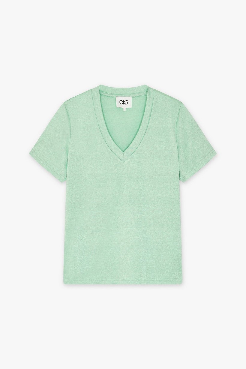 CKS Dames - NEBONY - t-shirt korte mouwen - intens groen