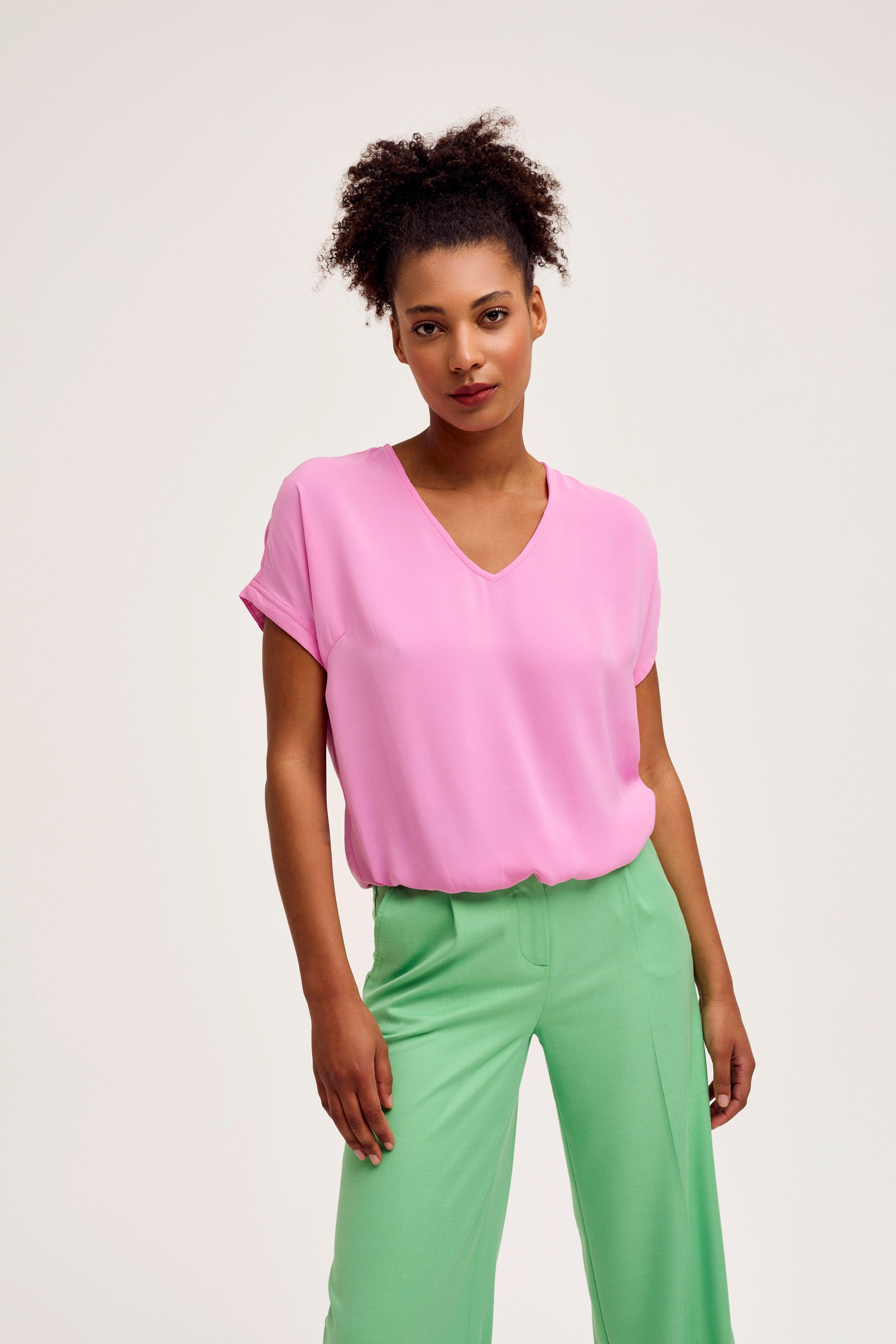 CKS Dames - EBINAS - blouse korte mouwen - roze
