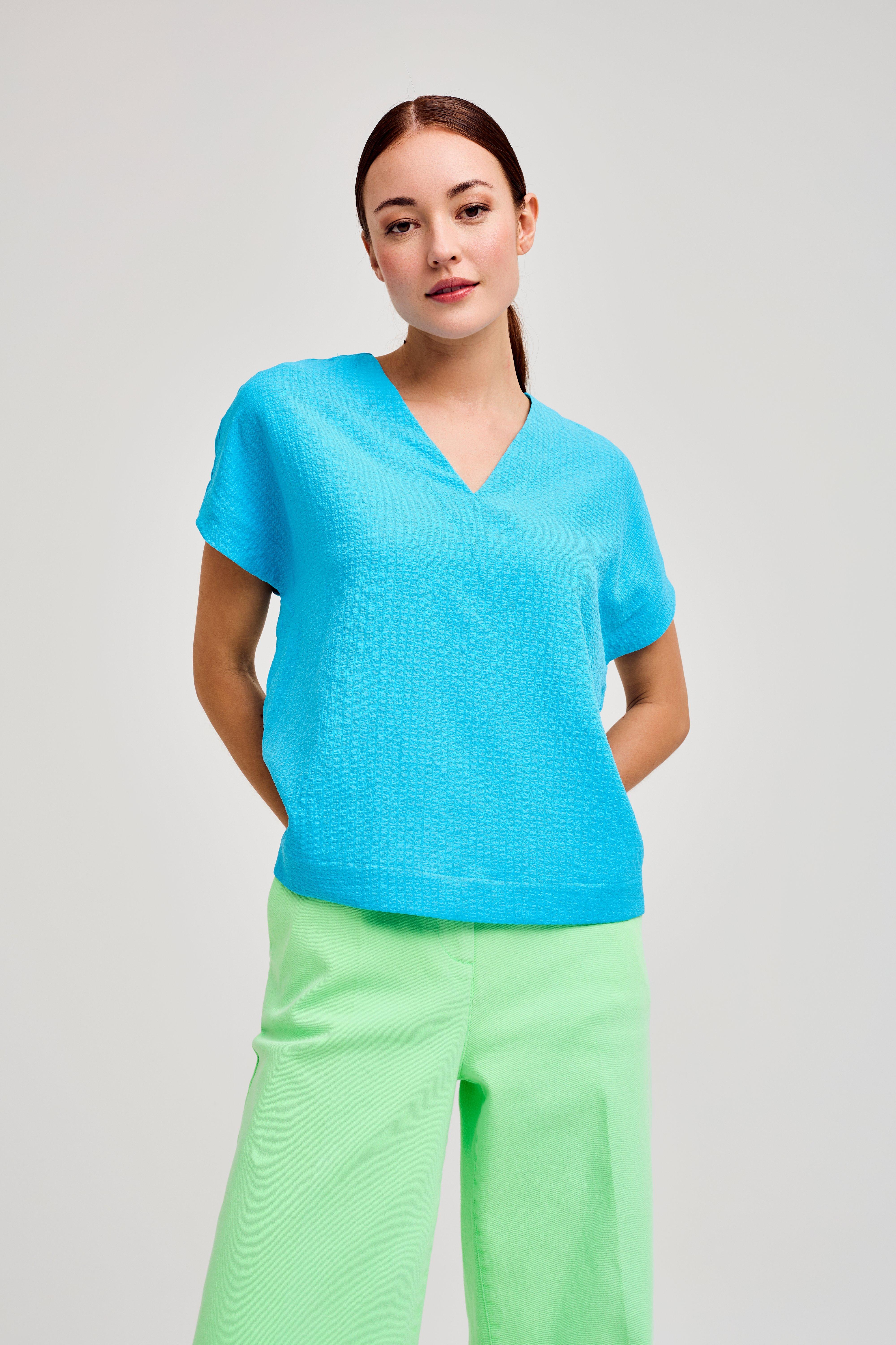 CKS Dames - SABA - blouse lange mouwen - blauw