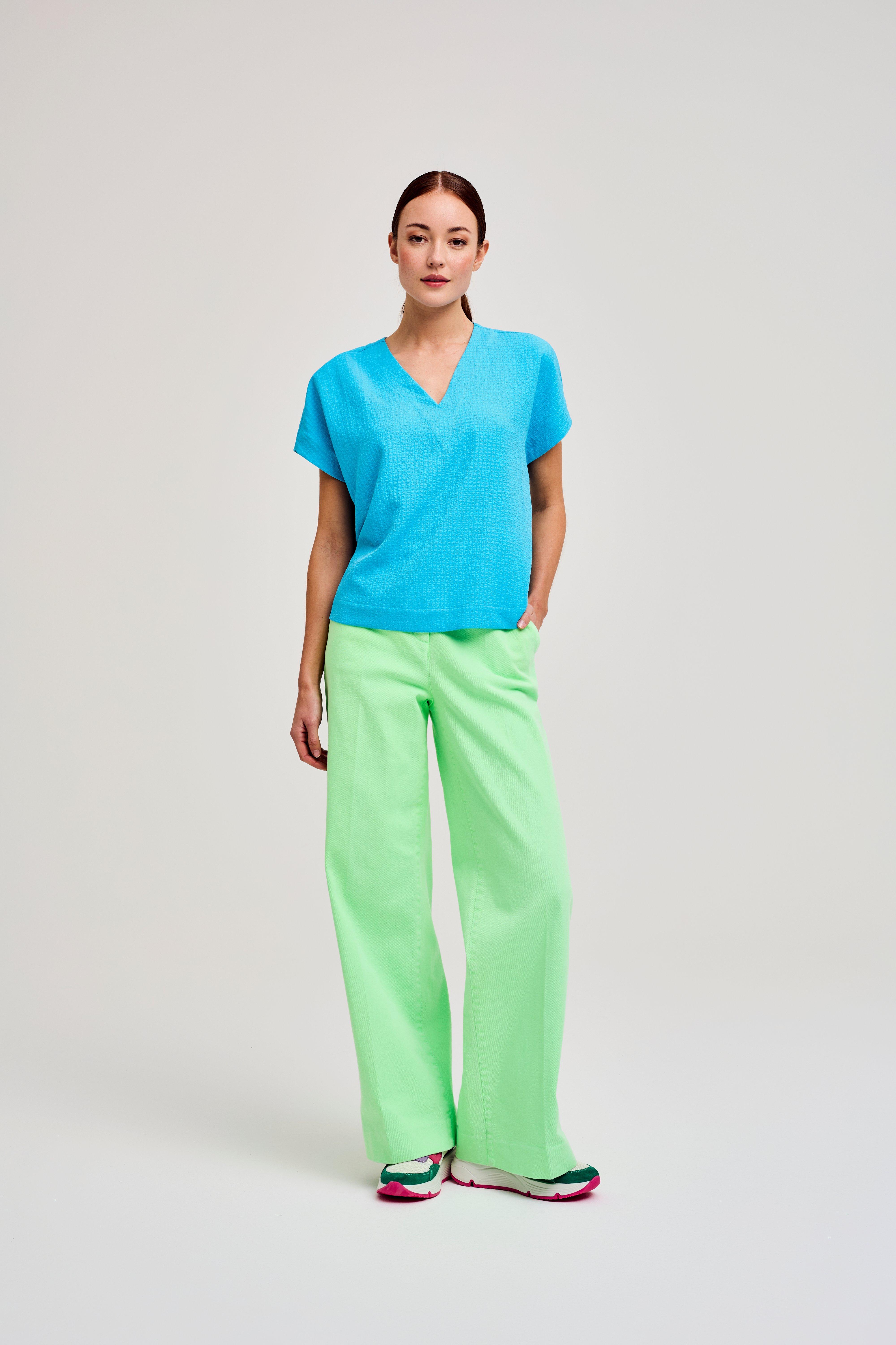 CKS Dames - SABA - blouse lange mouwen - blauw