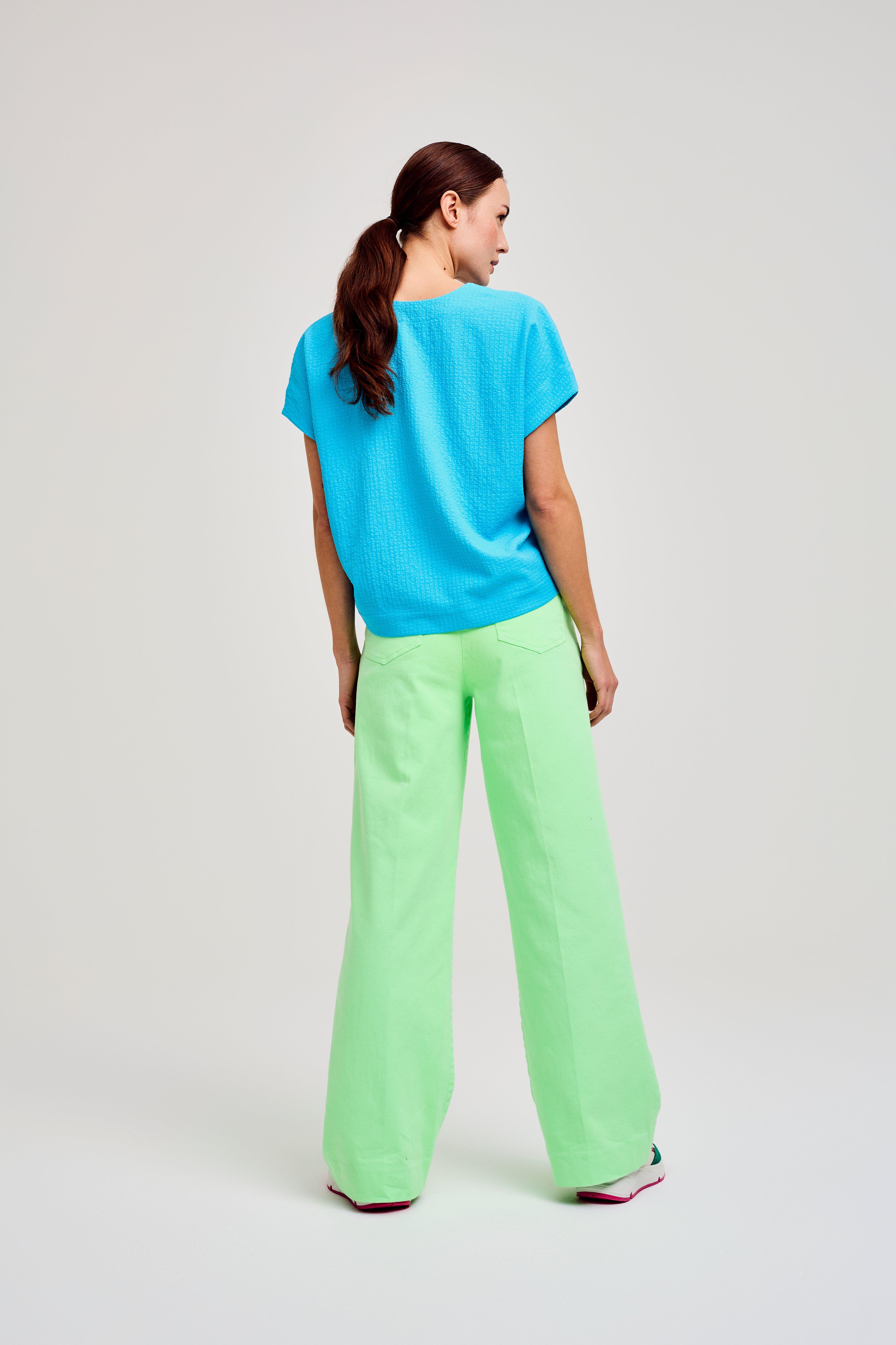 CKS Dames - SABA - blouse lange mouwen - blauw