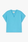 CKS Dames - SABA - blouse korte mouwen - blauw