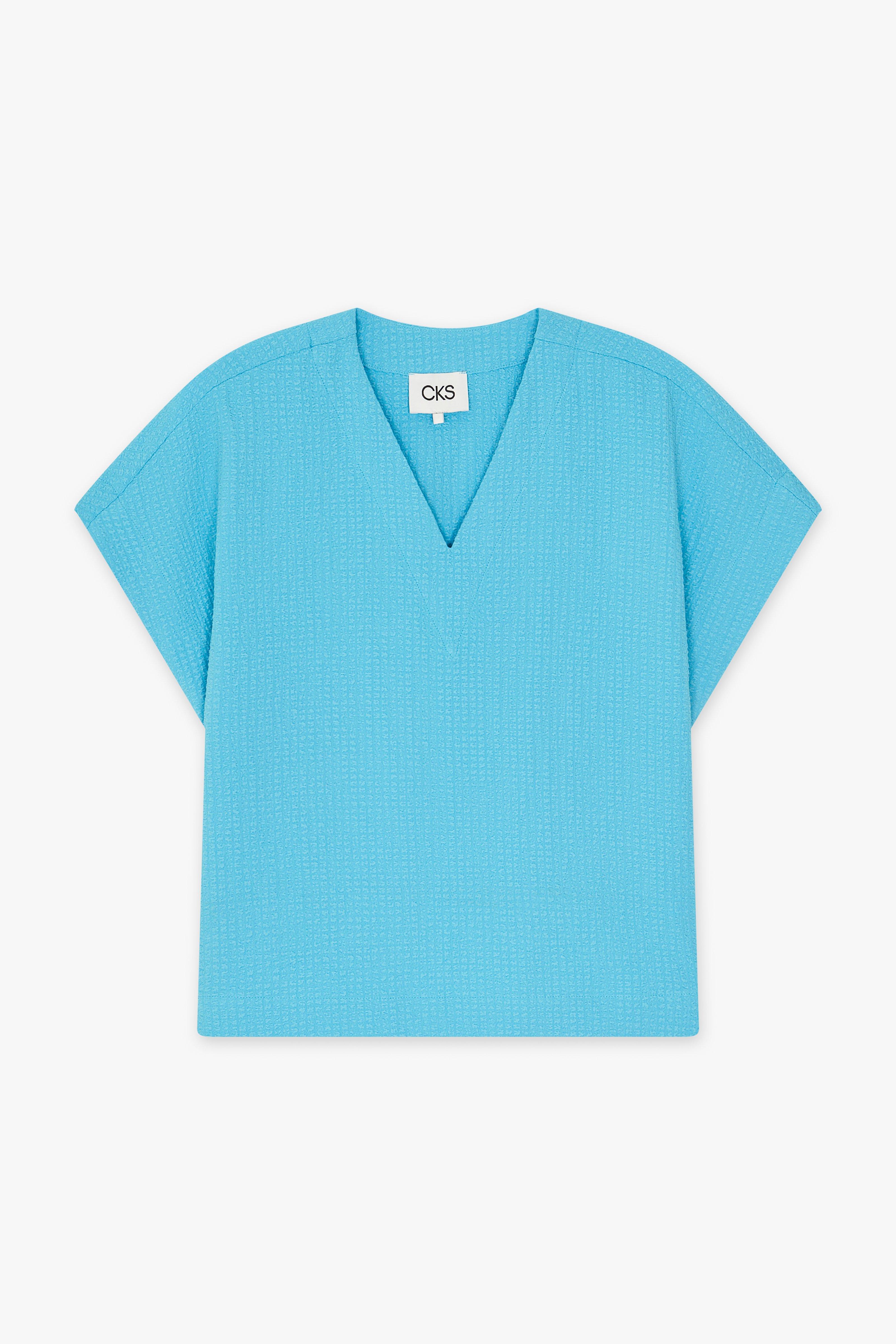 CKS Dames - SABA - blouse lange mouwen - blauw