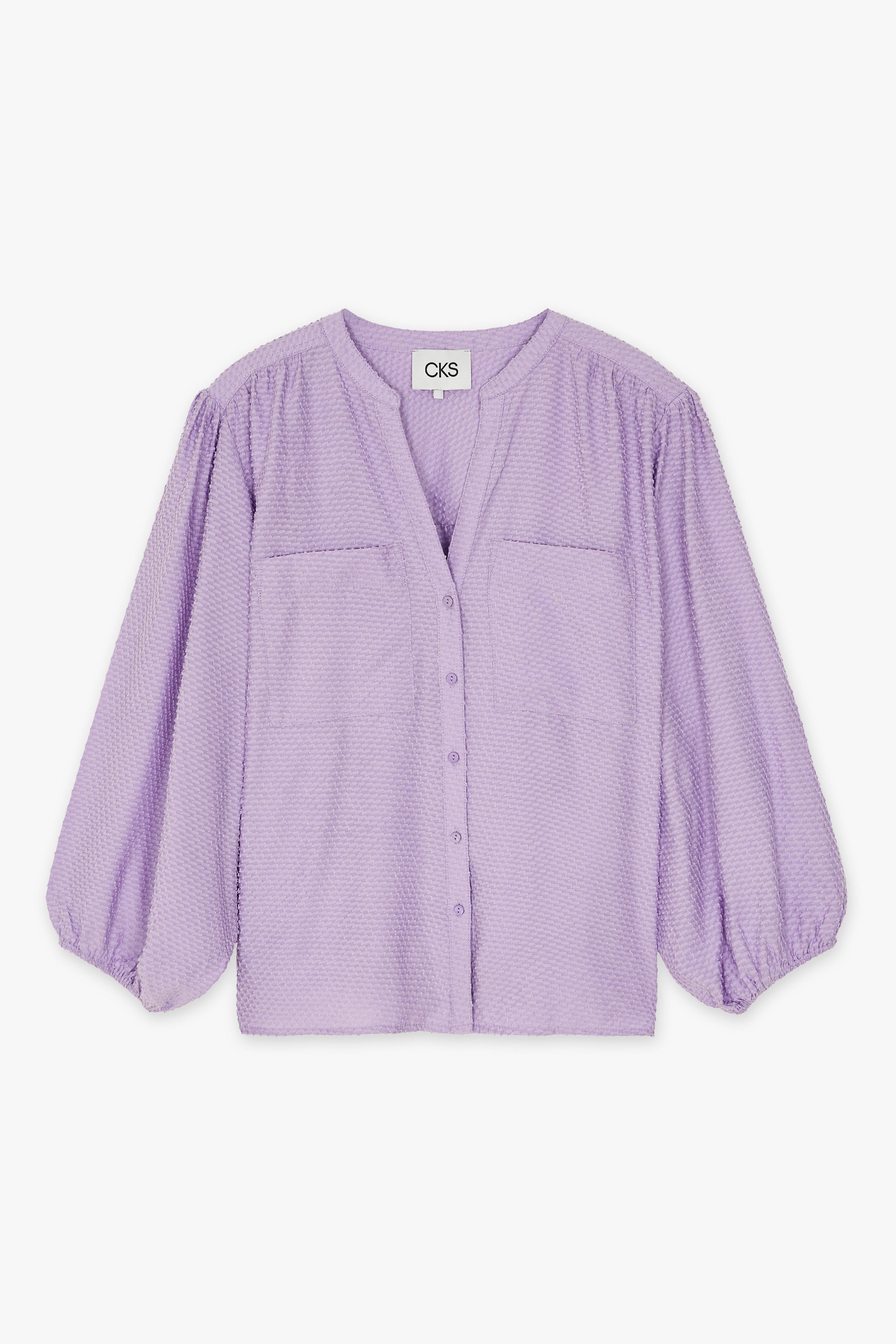 CKS Dames - WILD - blouse korte mouwen - lila