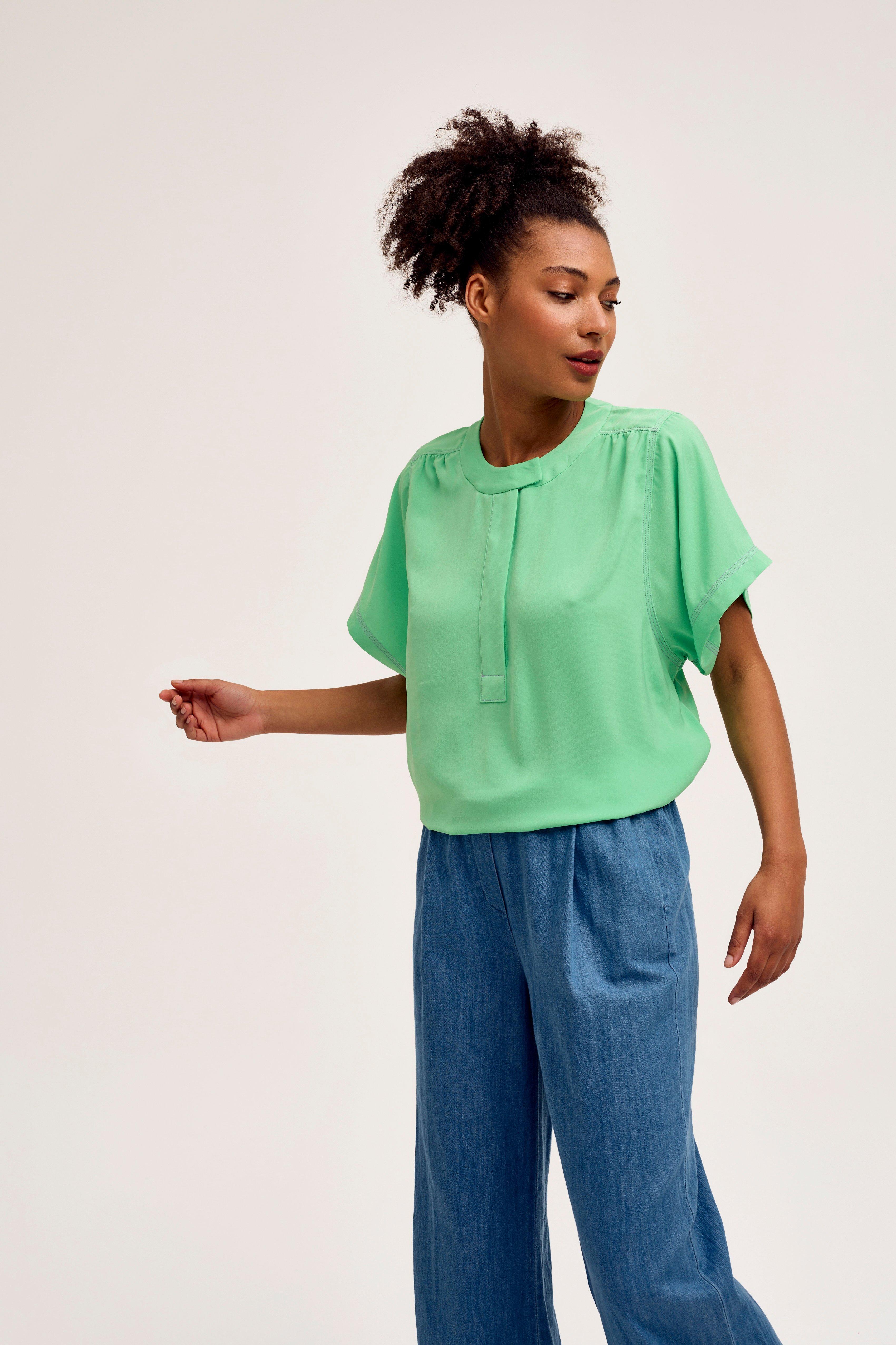 CKS Dames - LEDO - blouse lange mouwen - lichtgroen
