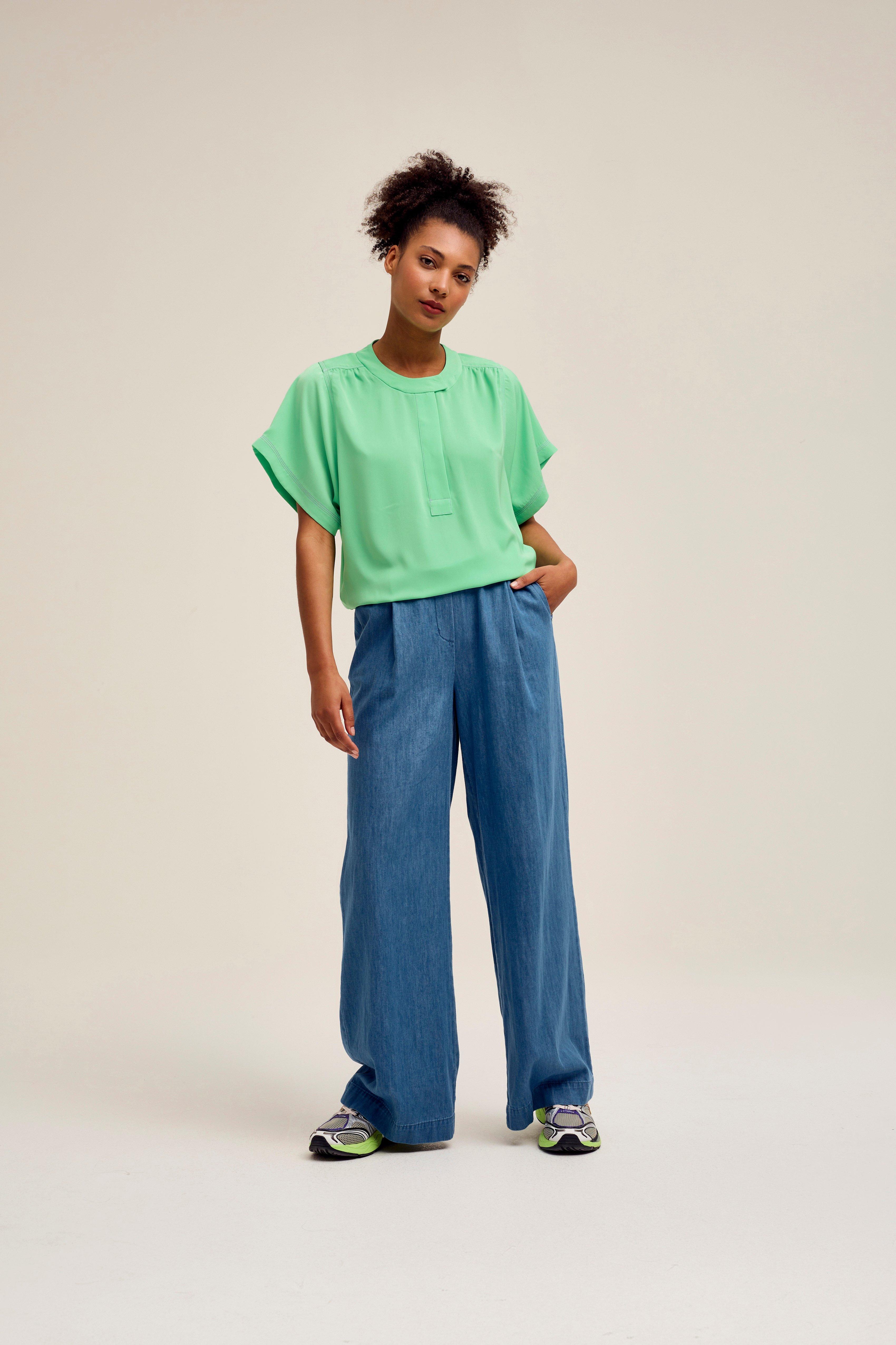 CKS Dames - LEDO - blouse lange mouwen - lichtgroen